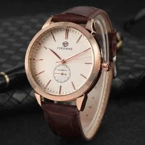 FORSINING Men's Automatic Wristwatch Leather Strap Sport Watches Luxury Watch