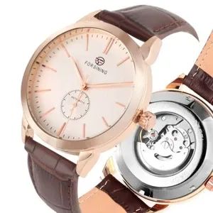 FORSINING Men's Automatic Wristwatch Leather Strap Sport Watches Luxury Watch