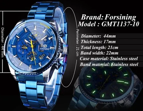 FORSINING Men's Sports Watch Date Waterproof Mechanical Automatic Wrist Watches