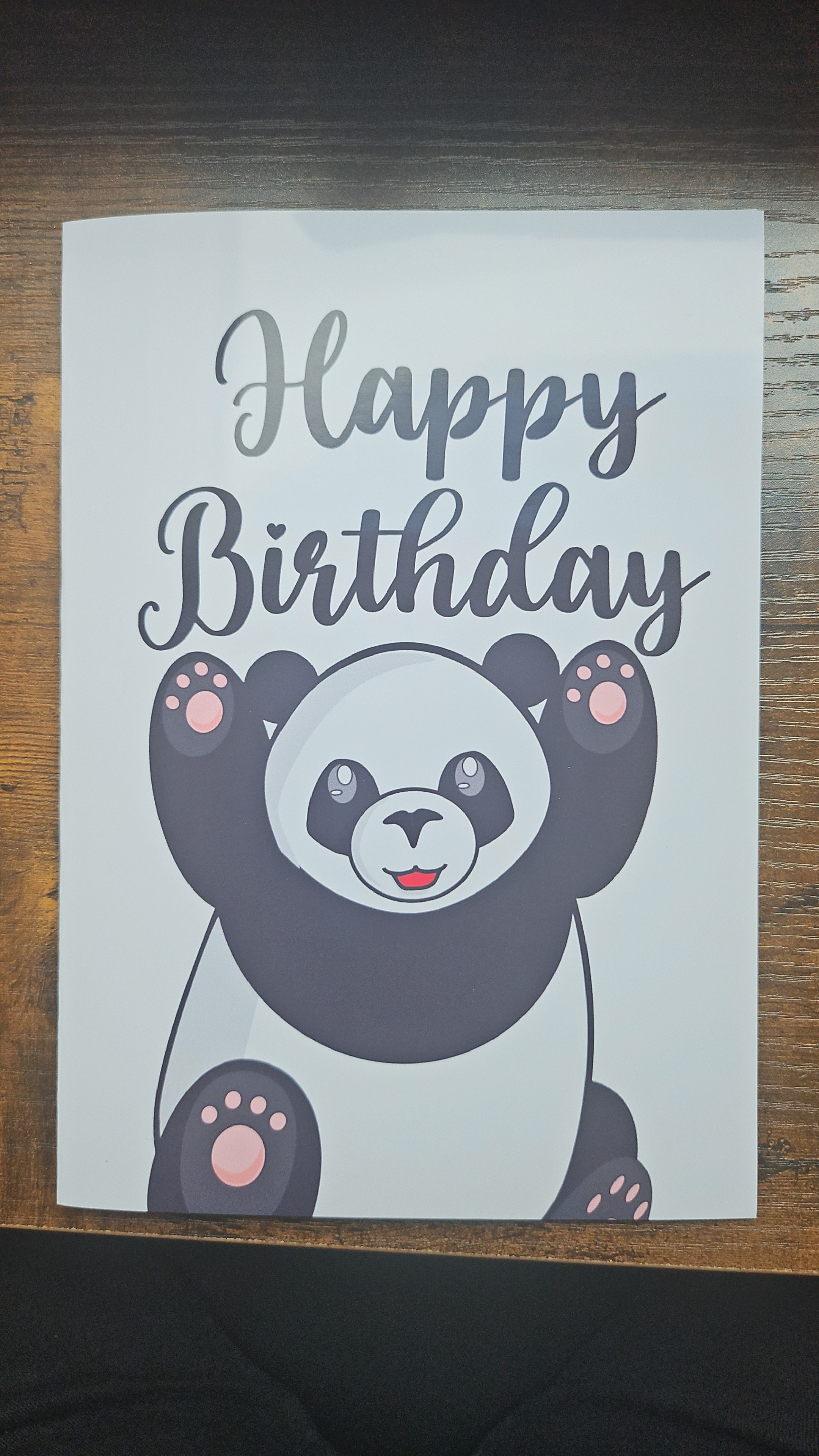 Panda birthday card