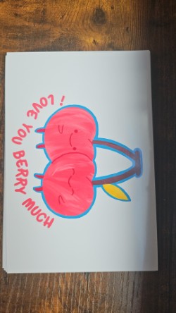 I love you berry much - note