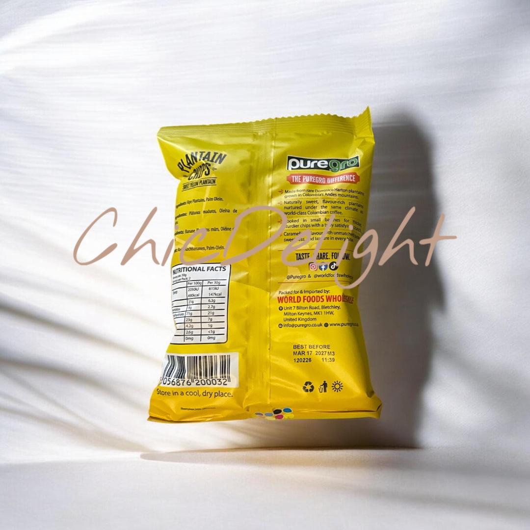 Puregro Plantain Chips (Yellow) X1