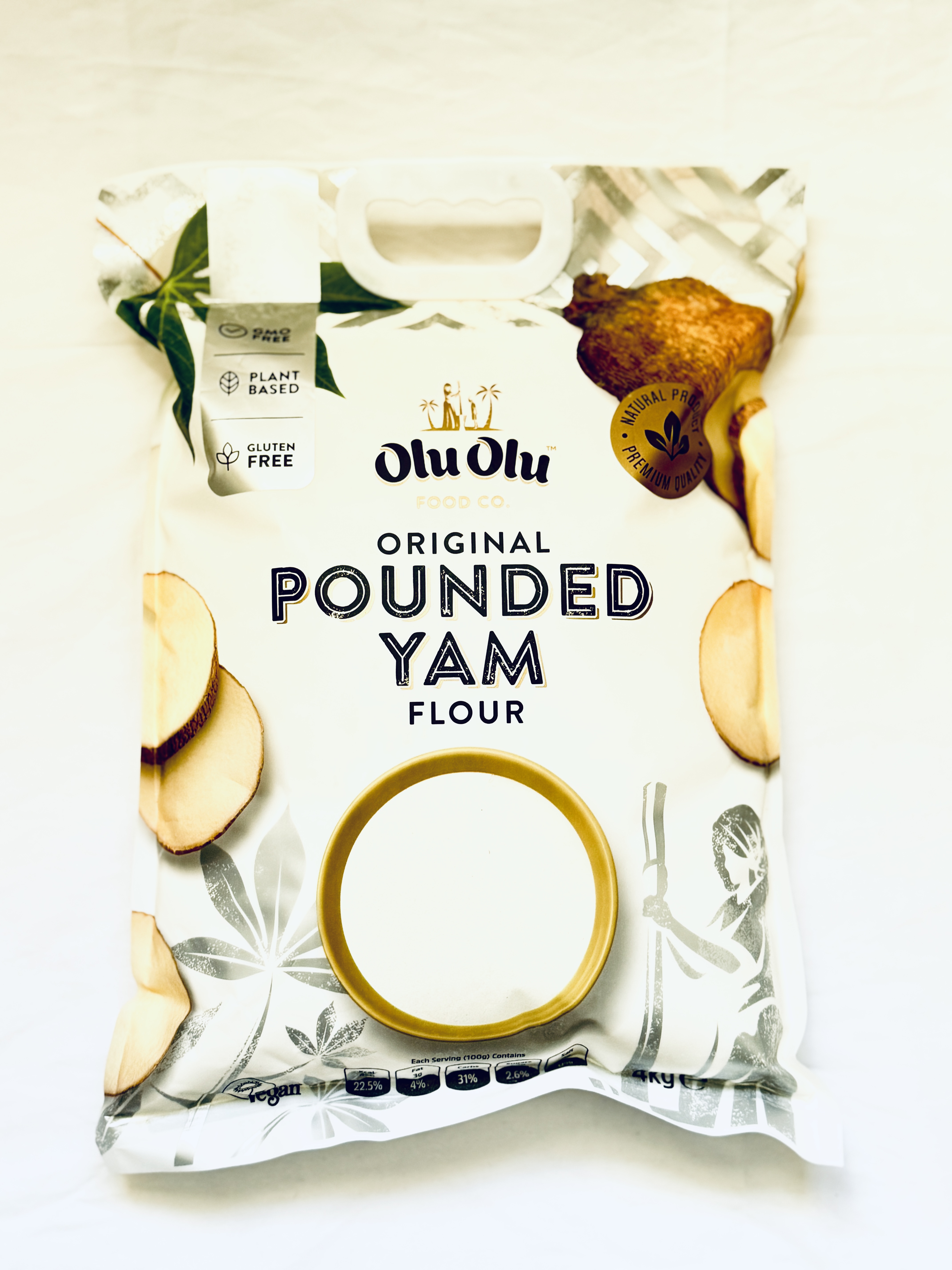 Olu Olu Pounded Yam (white) 1x4kg