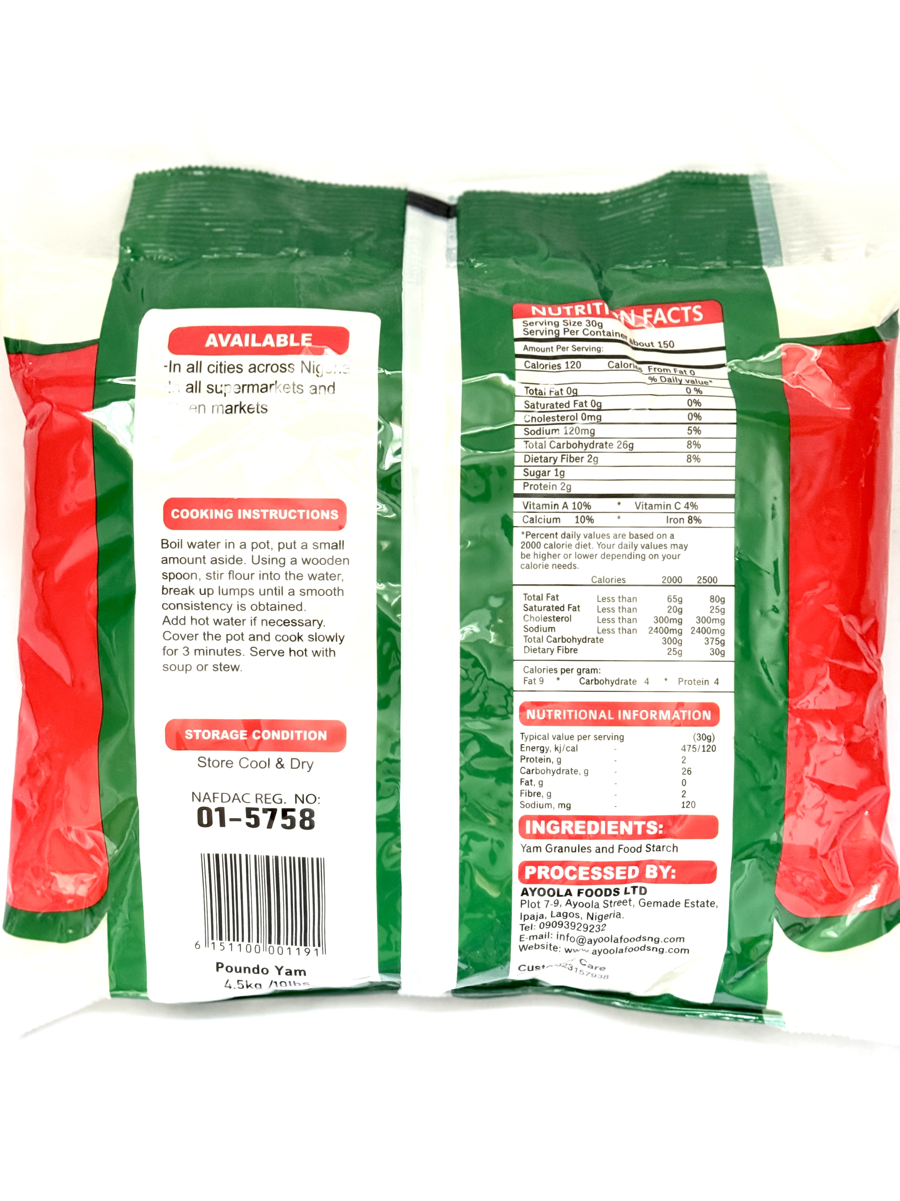 Ayoola Pounded Yam 1x4.5kg