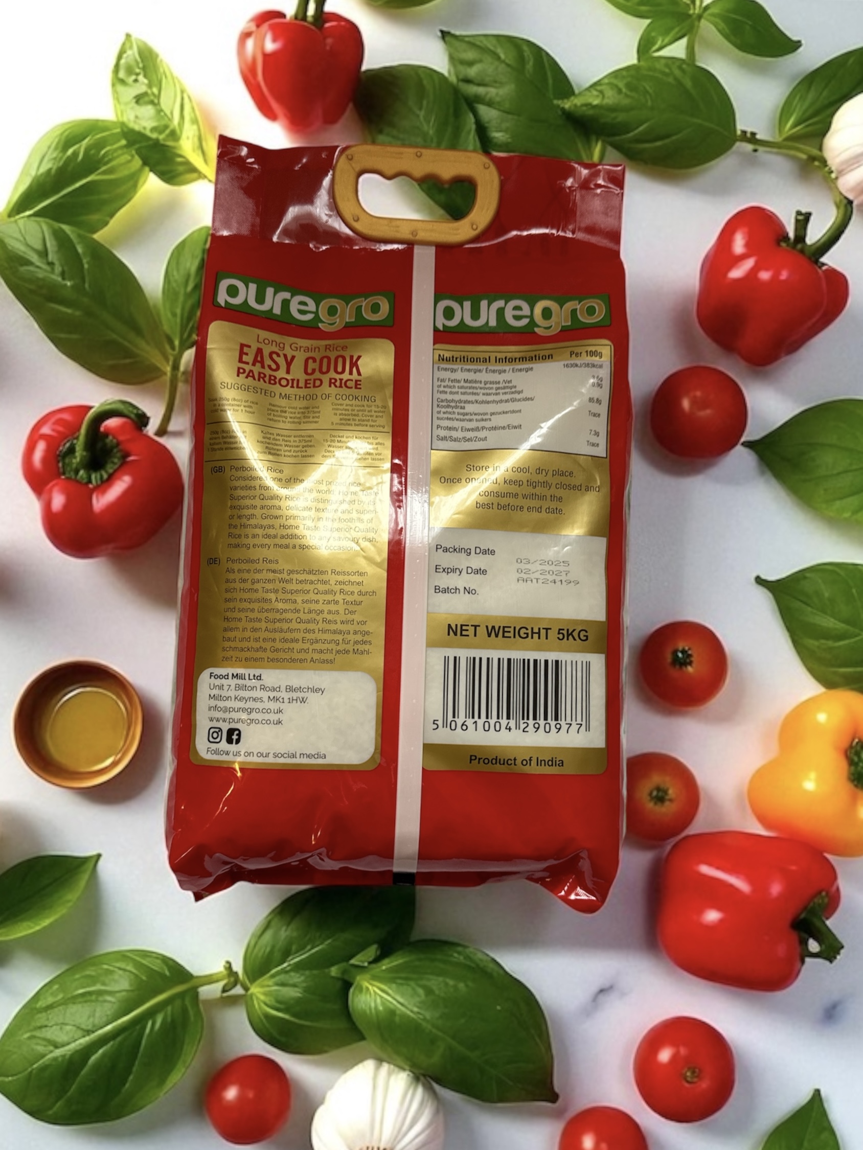 Puregro Easy Cook Rice 1x5kg