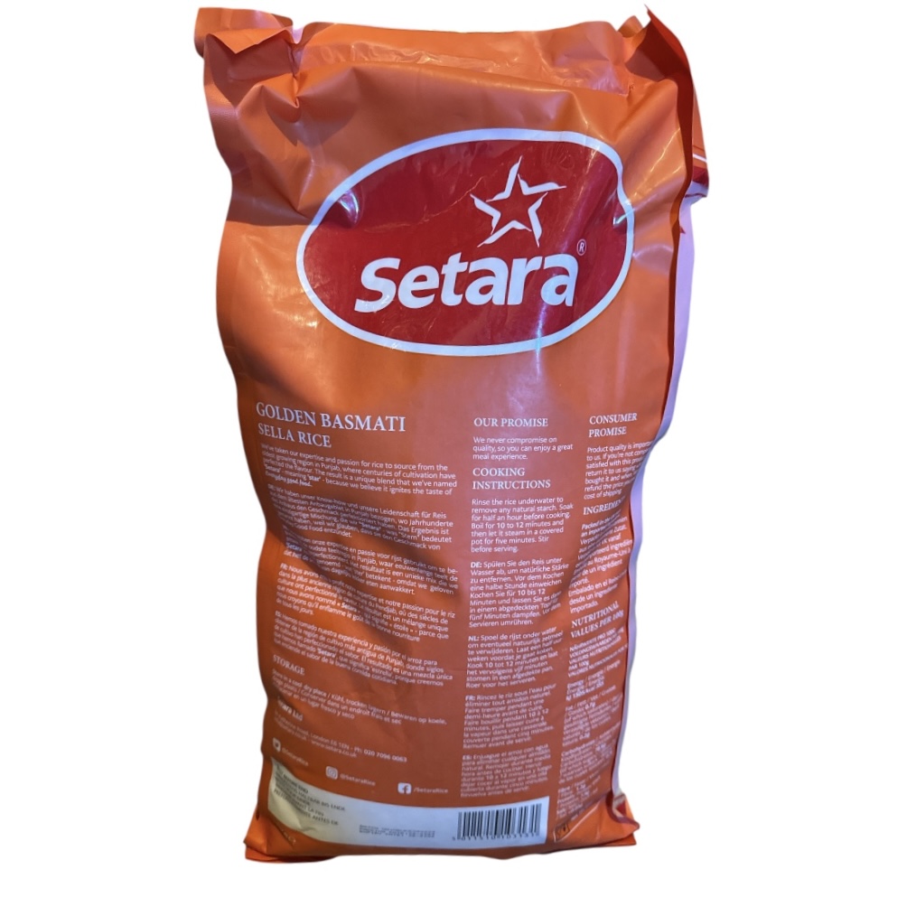 Setara Golden Sella Basmati Rice 1x10kg