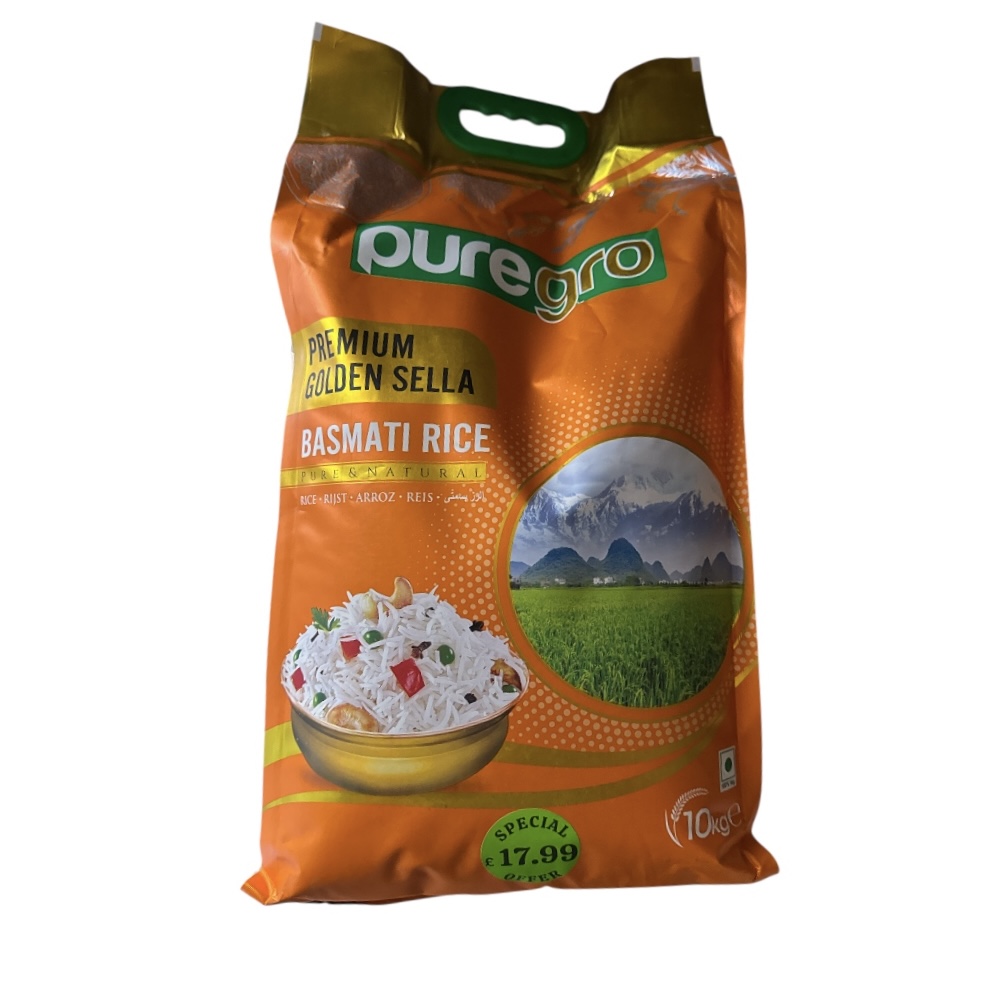 Puregro Golden Sella Basmati Rice 1x10kg