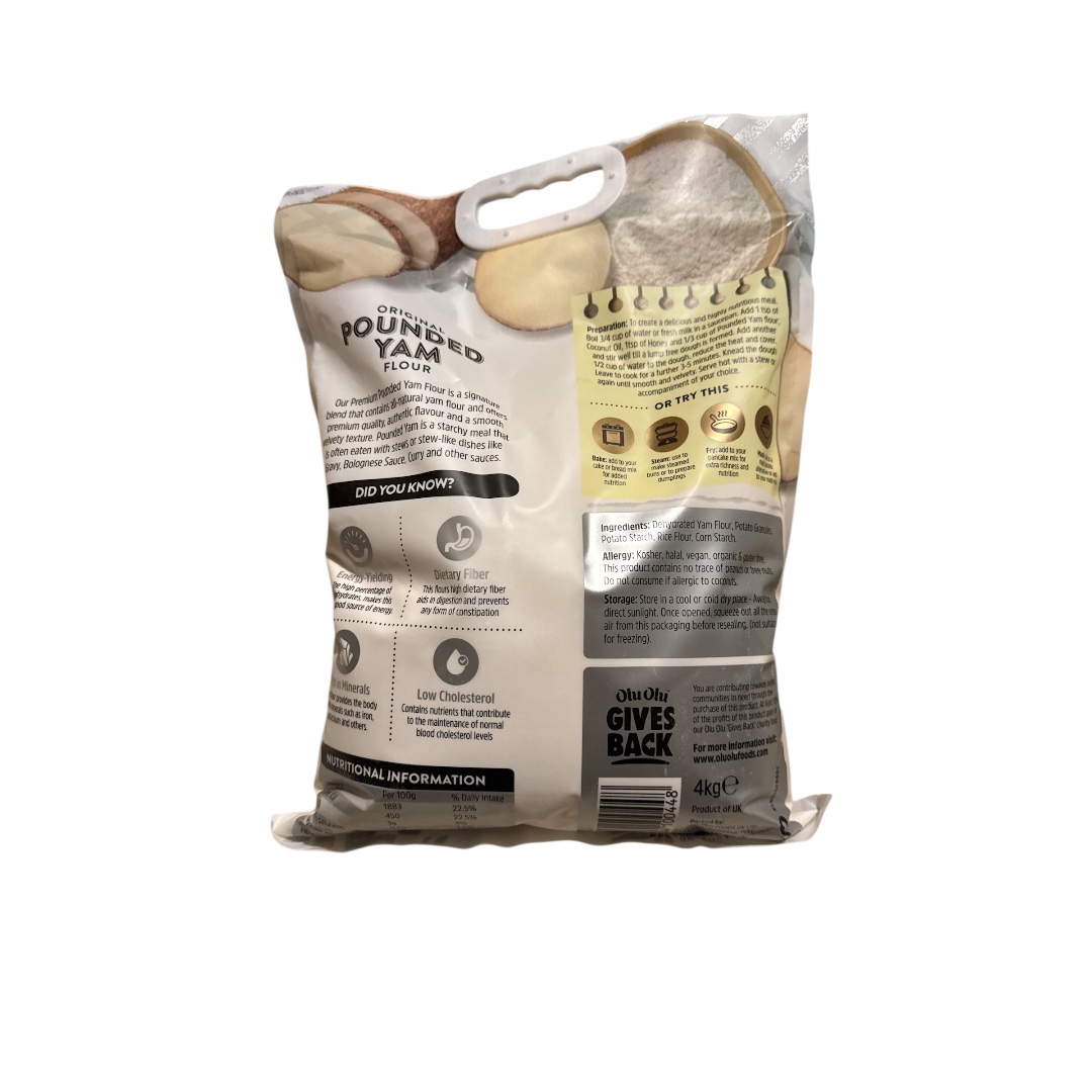 Olu Olu Pounded Yam (white) 1x4kg