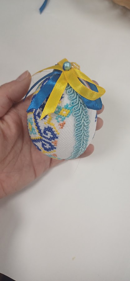Hand Cross Stitched Easter Eggs