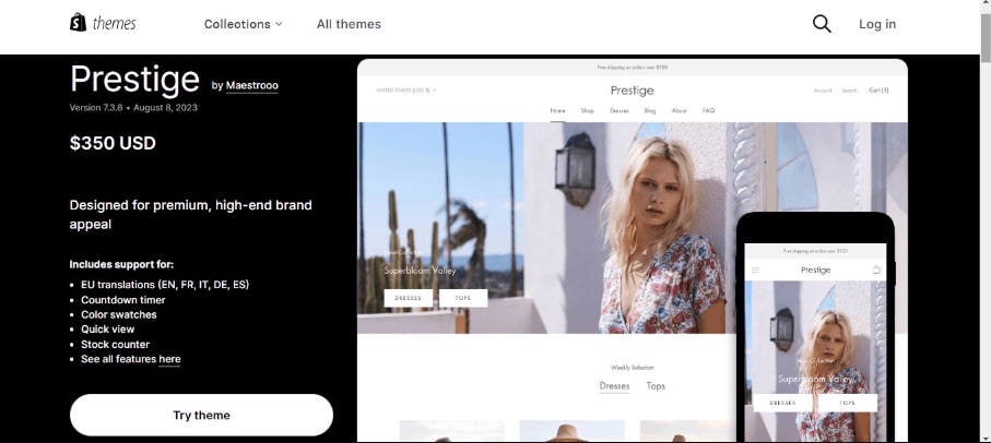 Prestige Theme Shopify