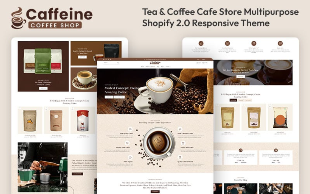 Temas Shopify para cafés especiais