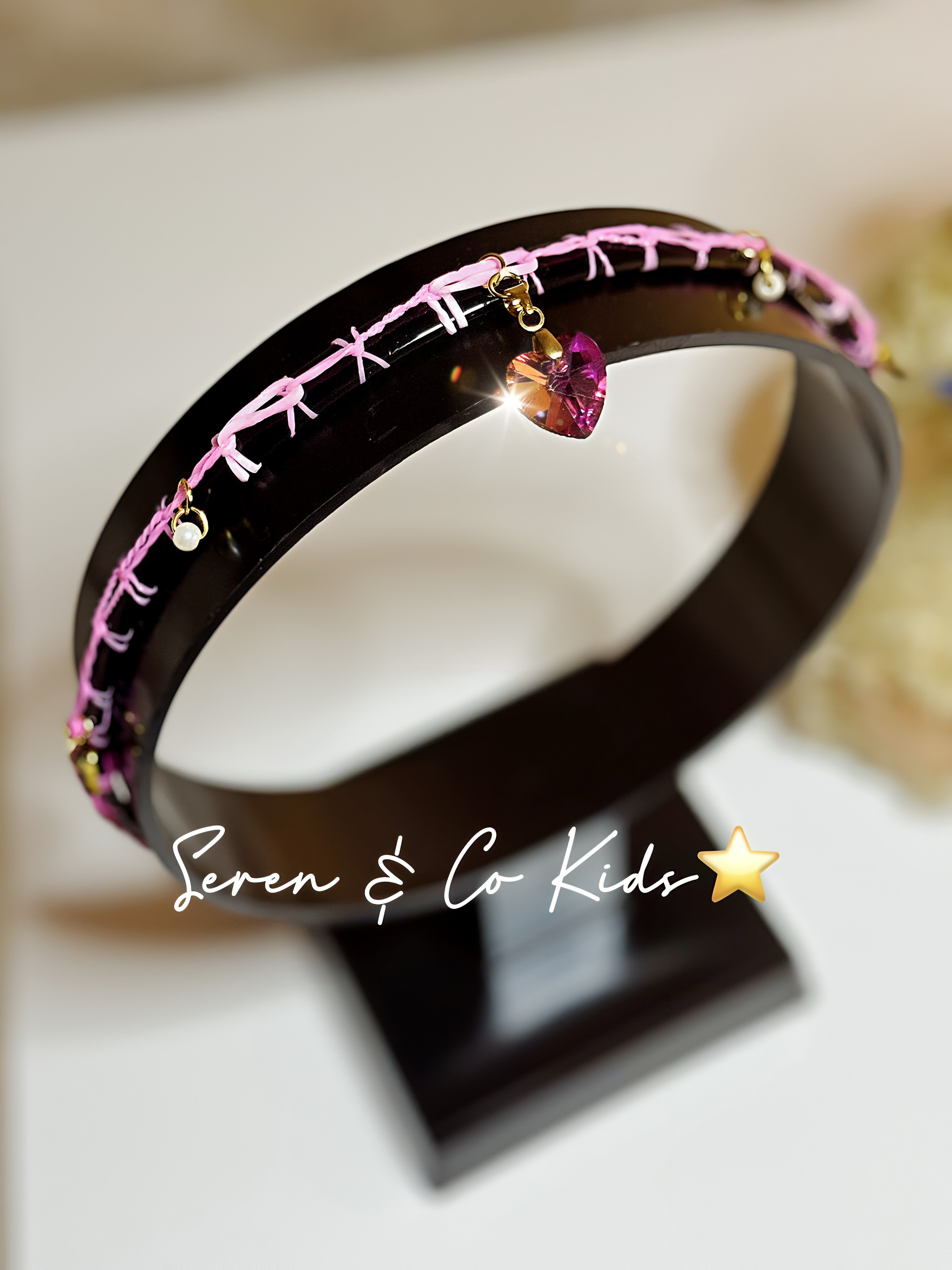 The Whimsical sunset Alice band (Tigers eye & Clear Quartz)