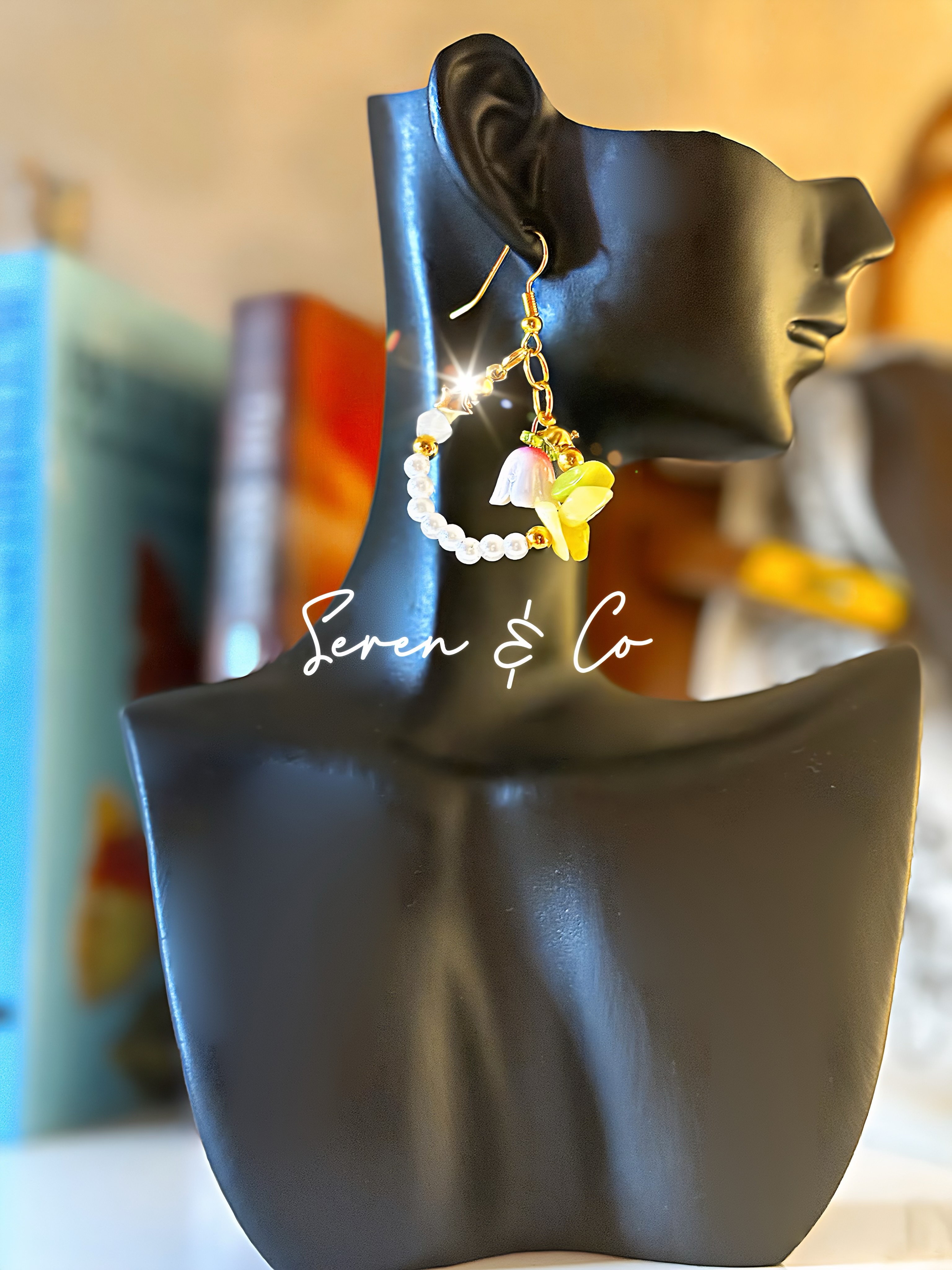 Eternal Bloom Bracelet & Earrings set (Lemon Calcite & Quartz)