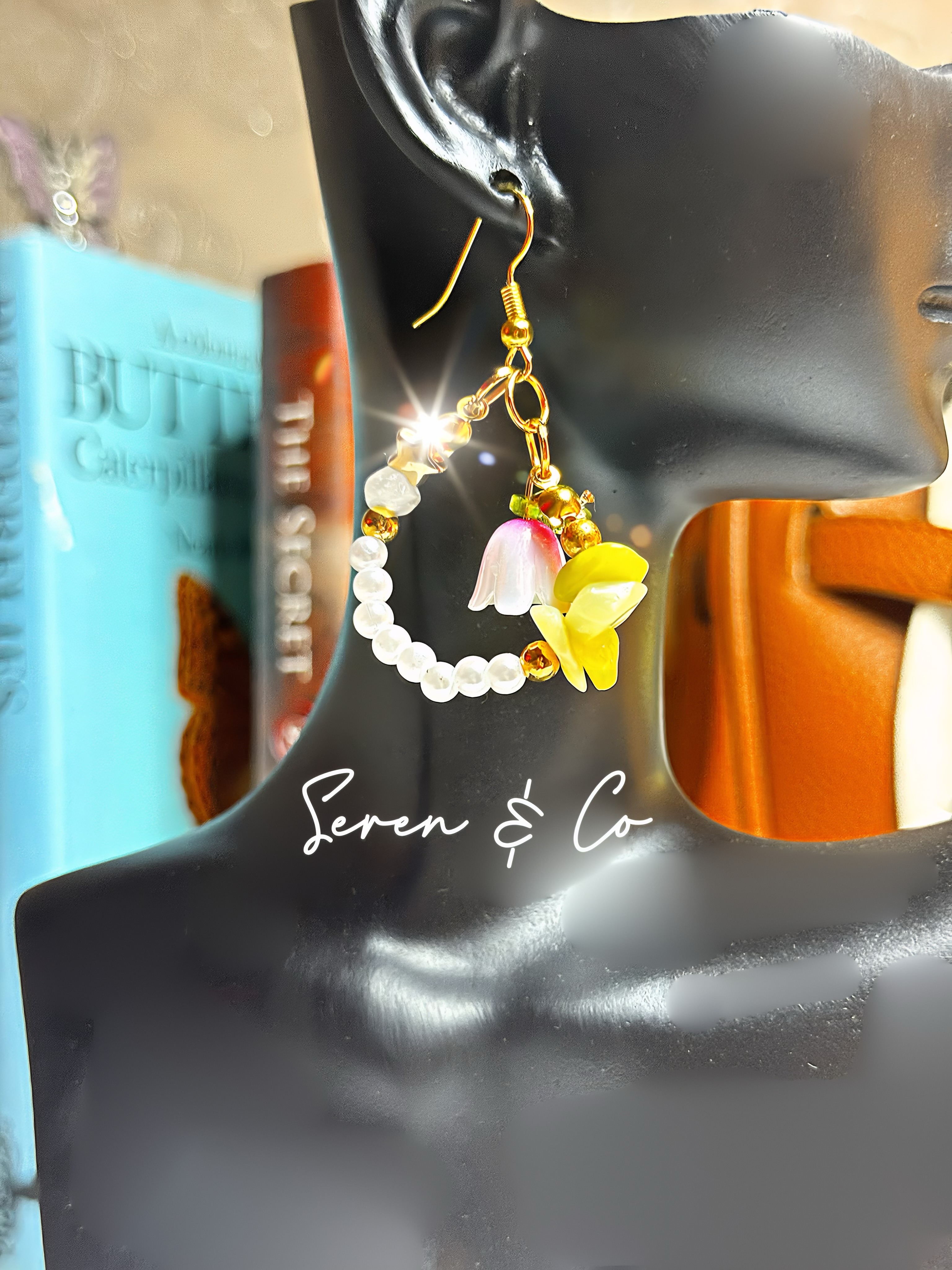 Eternal Bloom Bracelet & Earrings set (Lemon Calcite & Quartz)