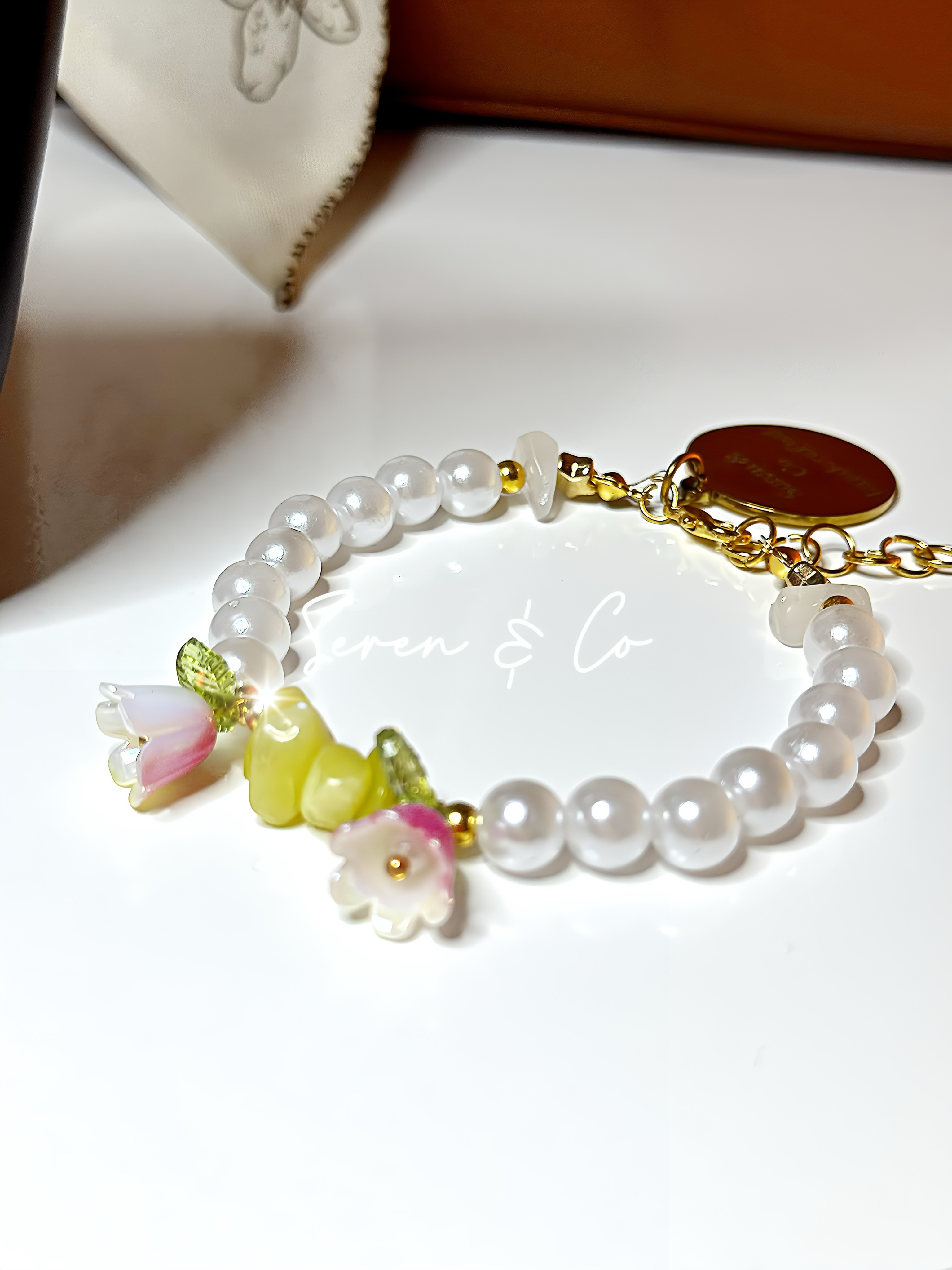 Eternal Bloom Bracelet & Earrings set (Lemon Calcite & Quartz)