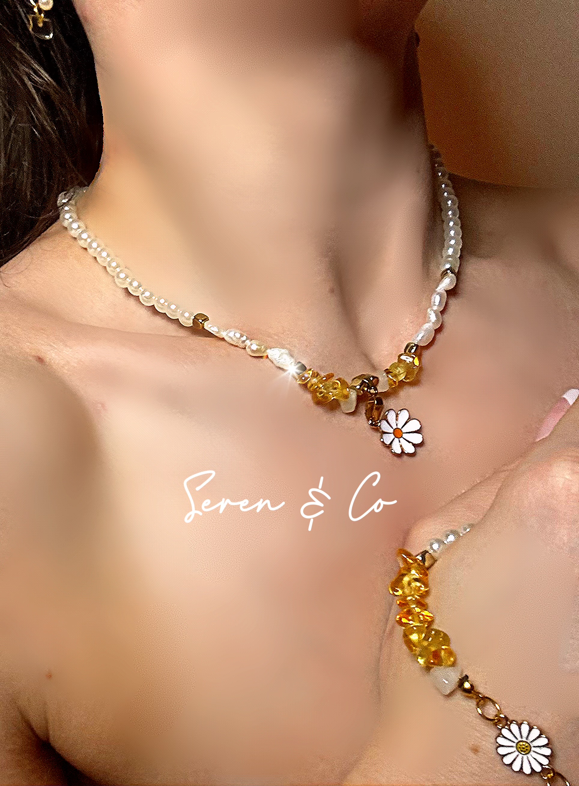 The Divine Daisy Collection by Seren & Co (Citrine & Clear Quartz)