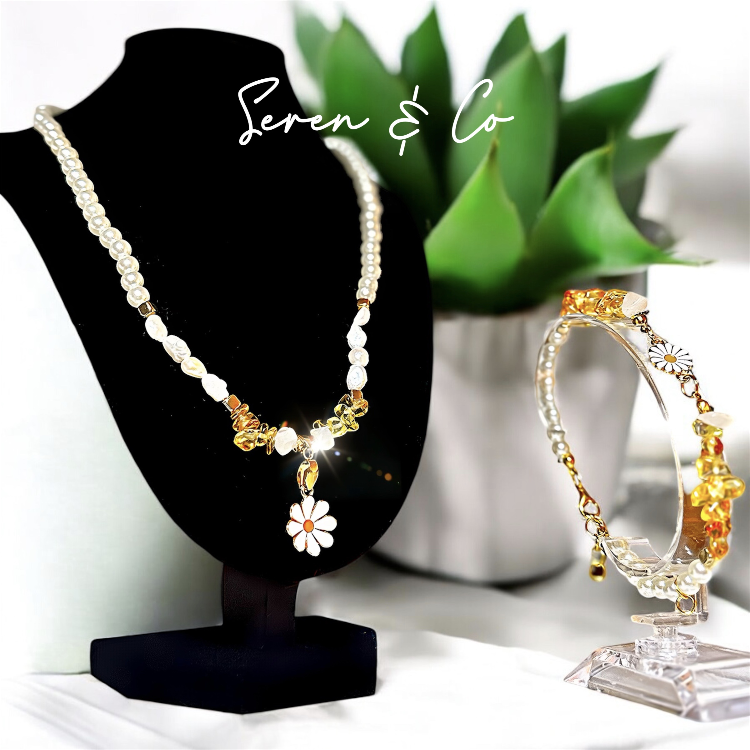 The Divine Daisy Collection by Seren & Co (Citrine & Clear Quartz)