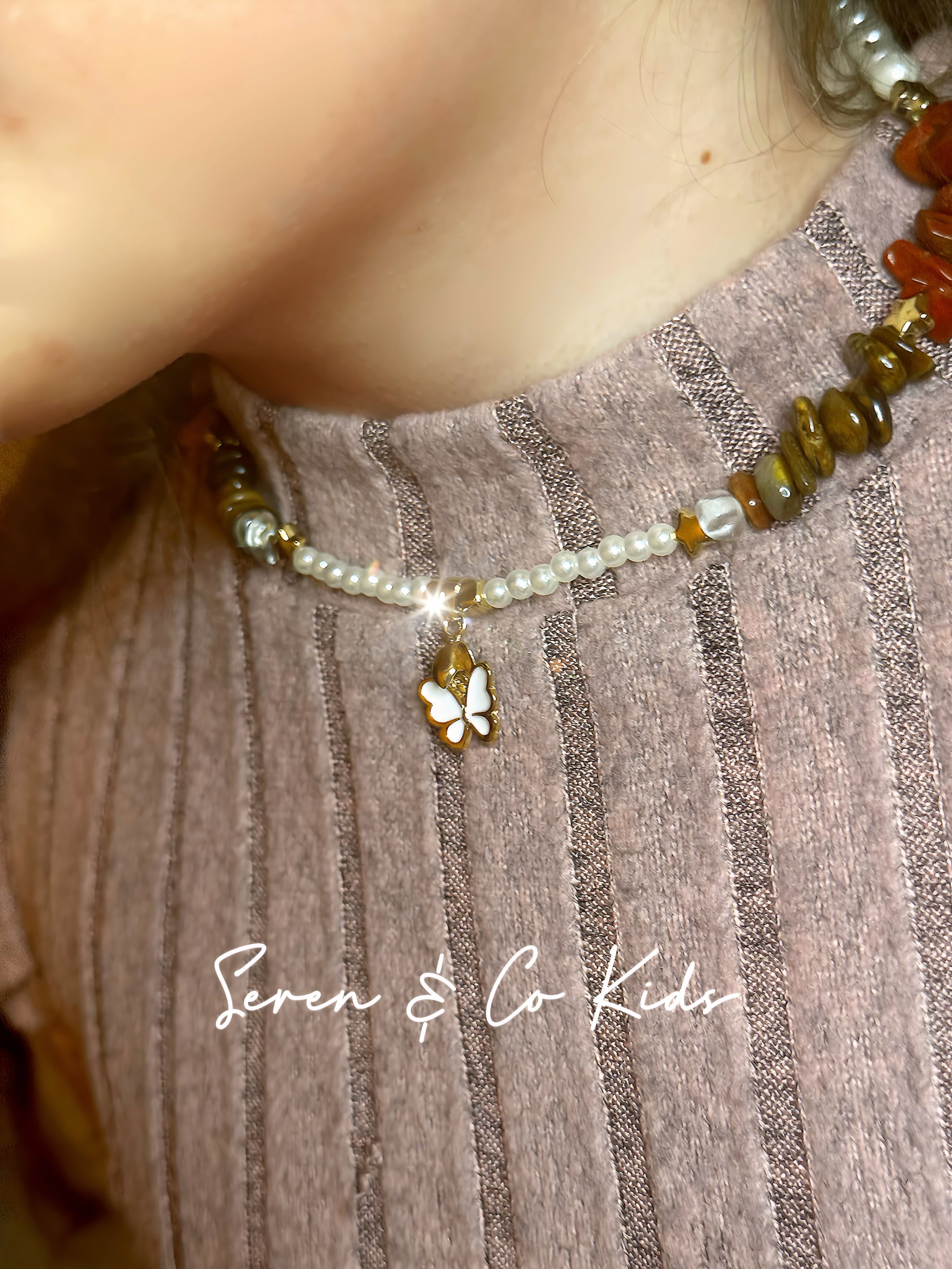 The Graceful Evolve Necklace (Tigers Eye, Mahogany obsidian, Clear Quartz)
