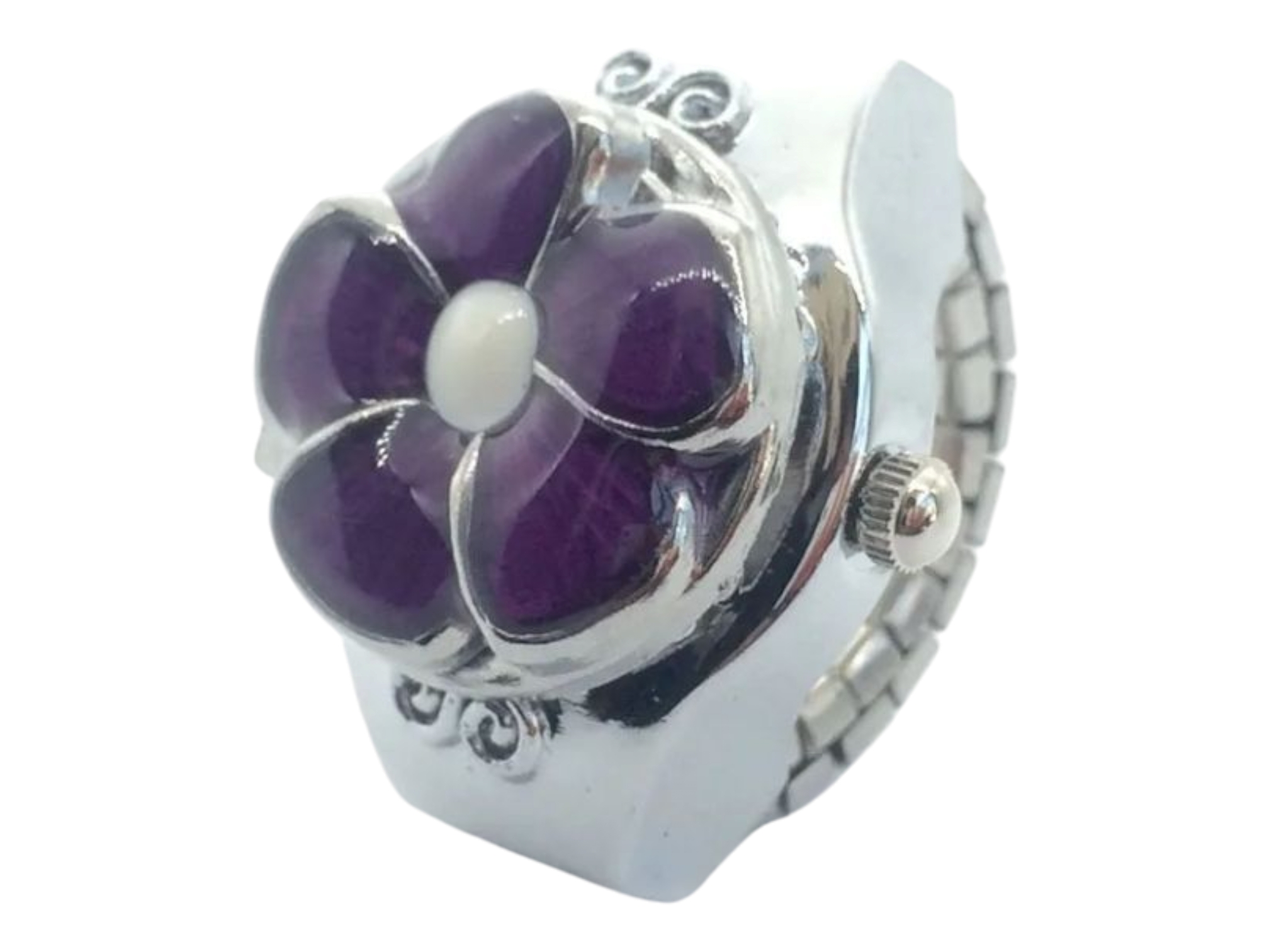 Flower finger ring watches