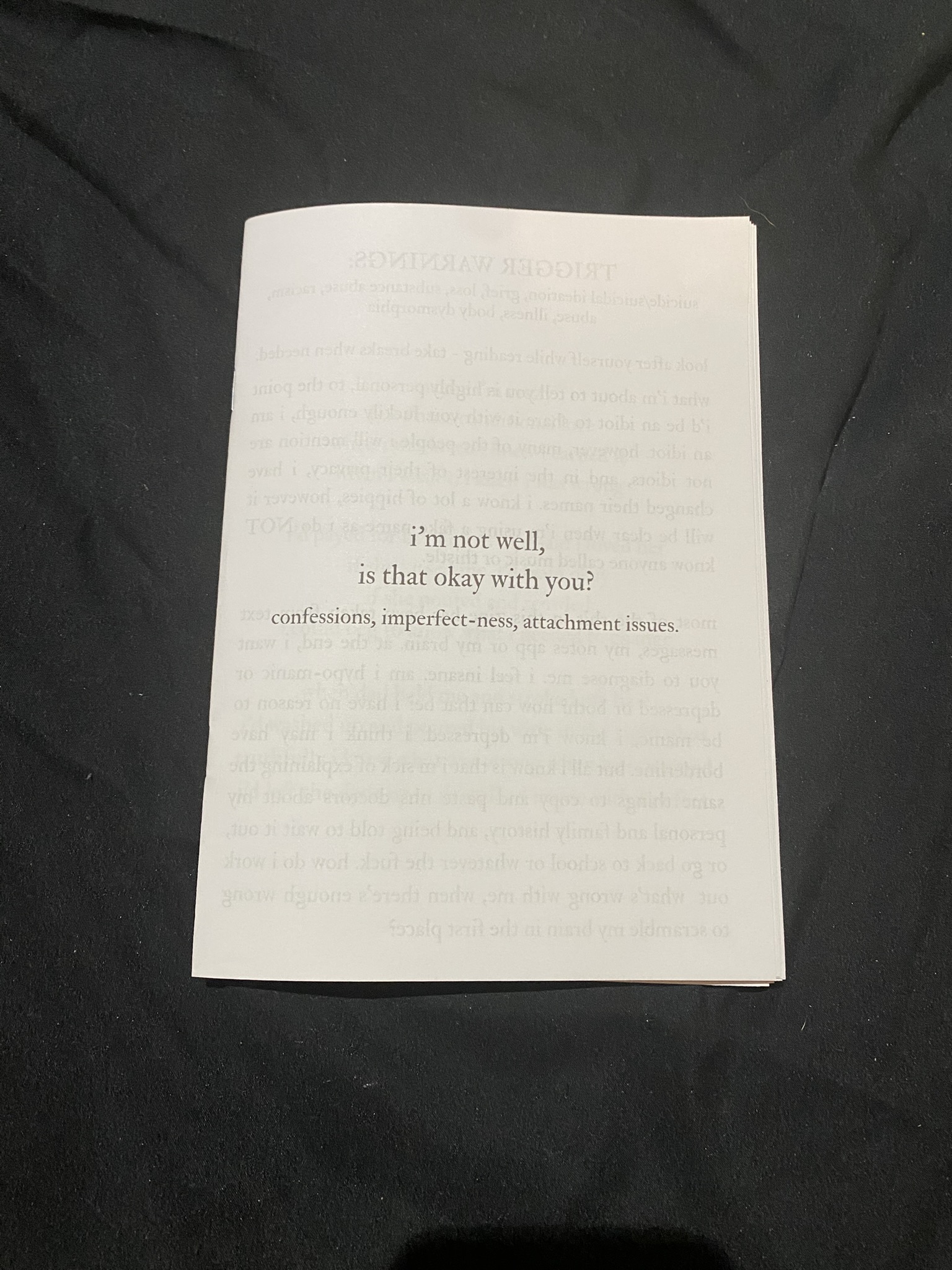 i'm not well, is that okay with you? pdf