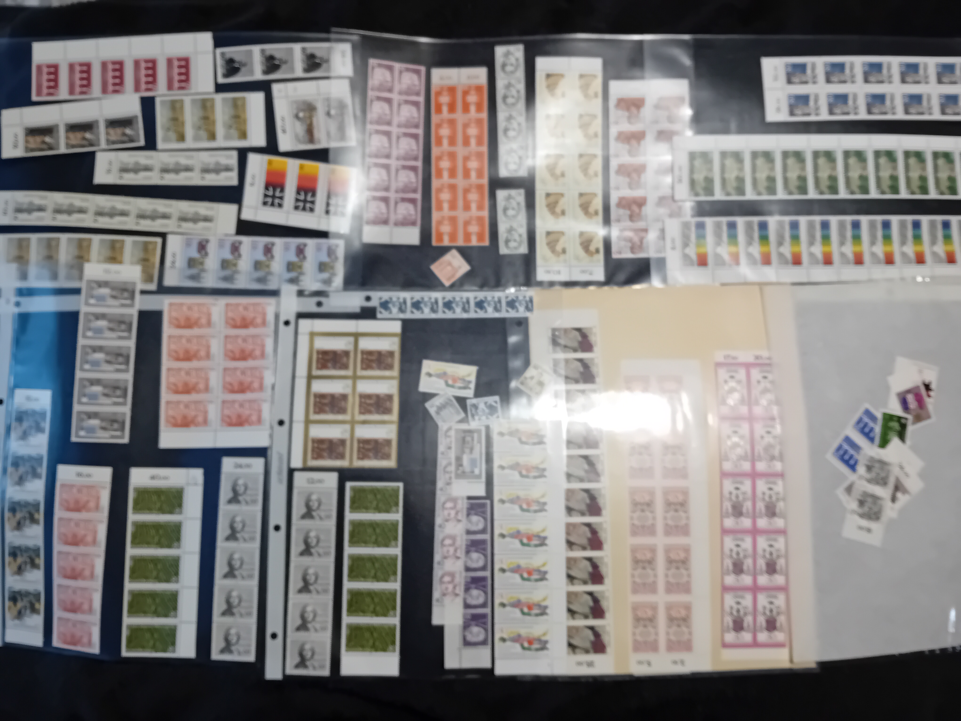 27 sleeves of german stamp strips/blocks ect MNH