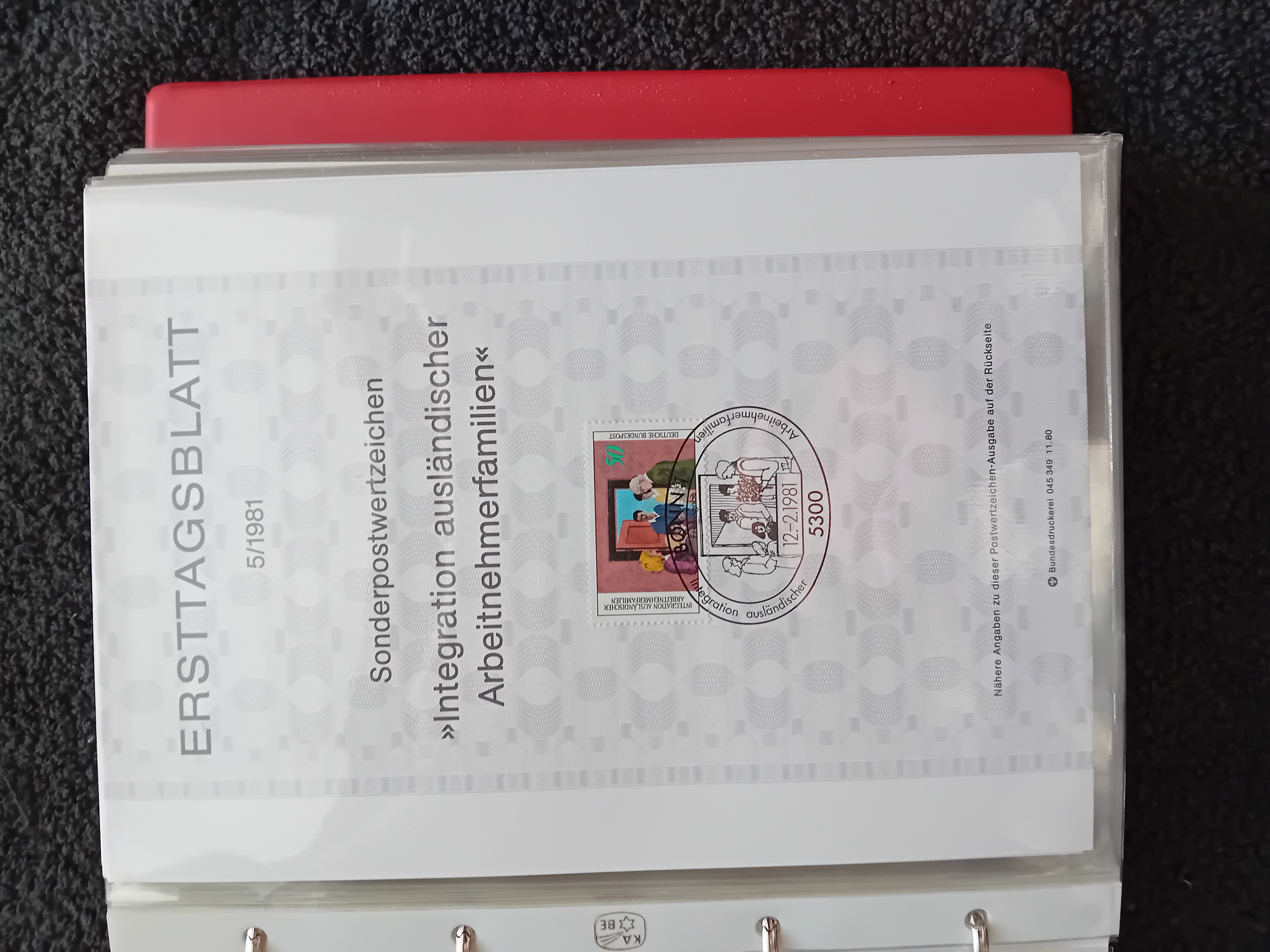 Ersttagsblatt 1981 - 1983 CTO in album