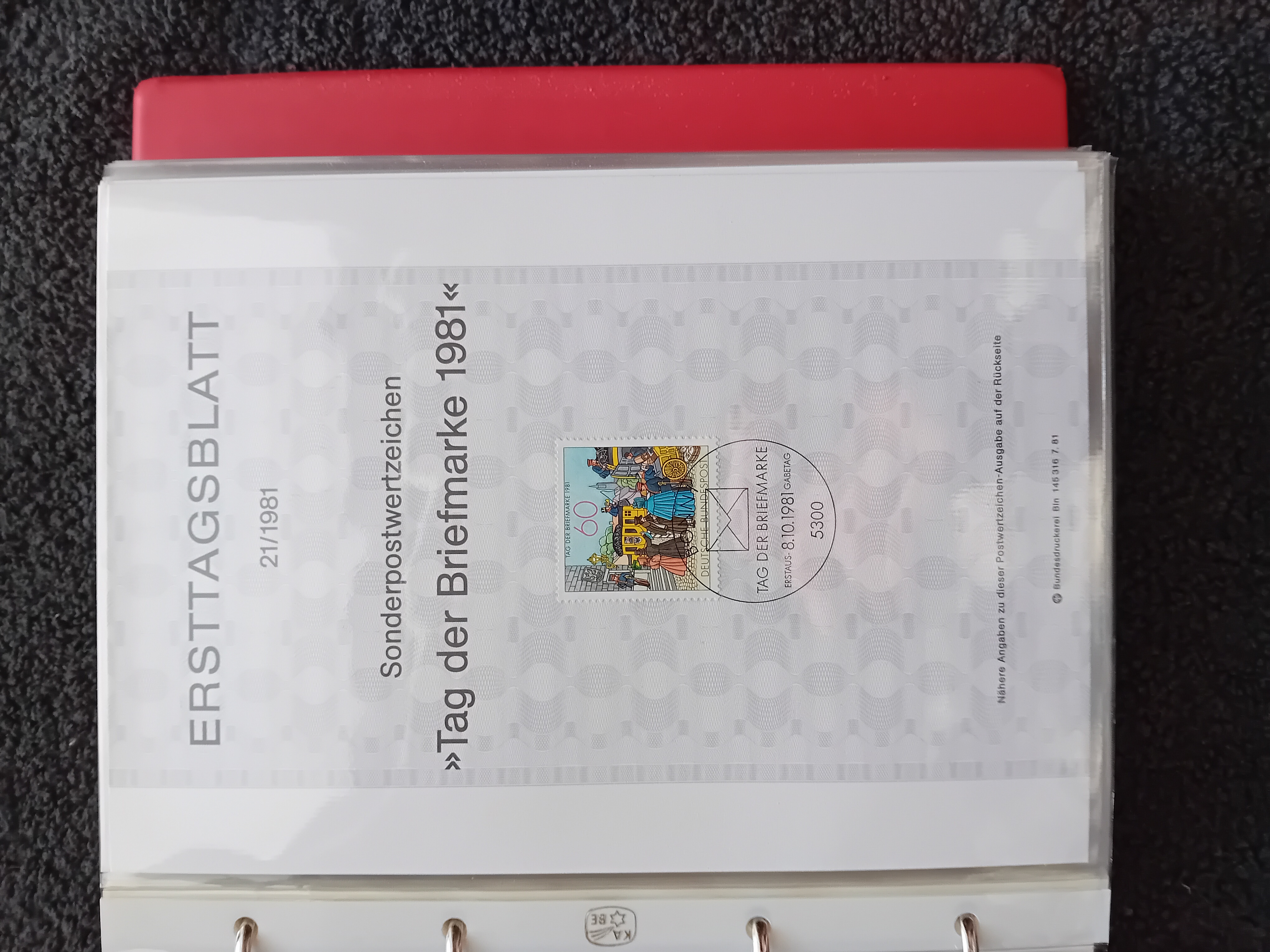 Ersttagsblatt 1981 - 1983 CTO in album