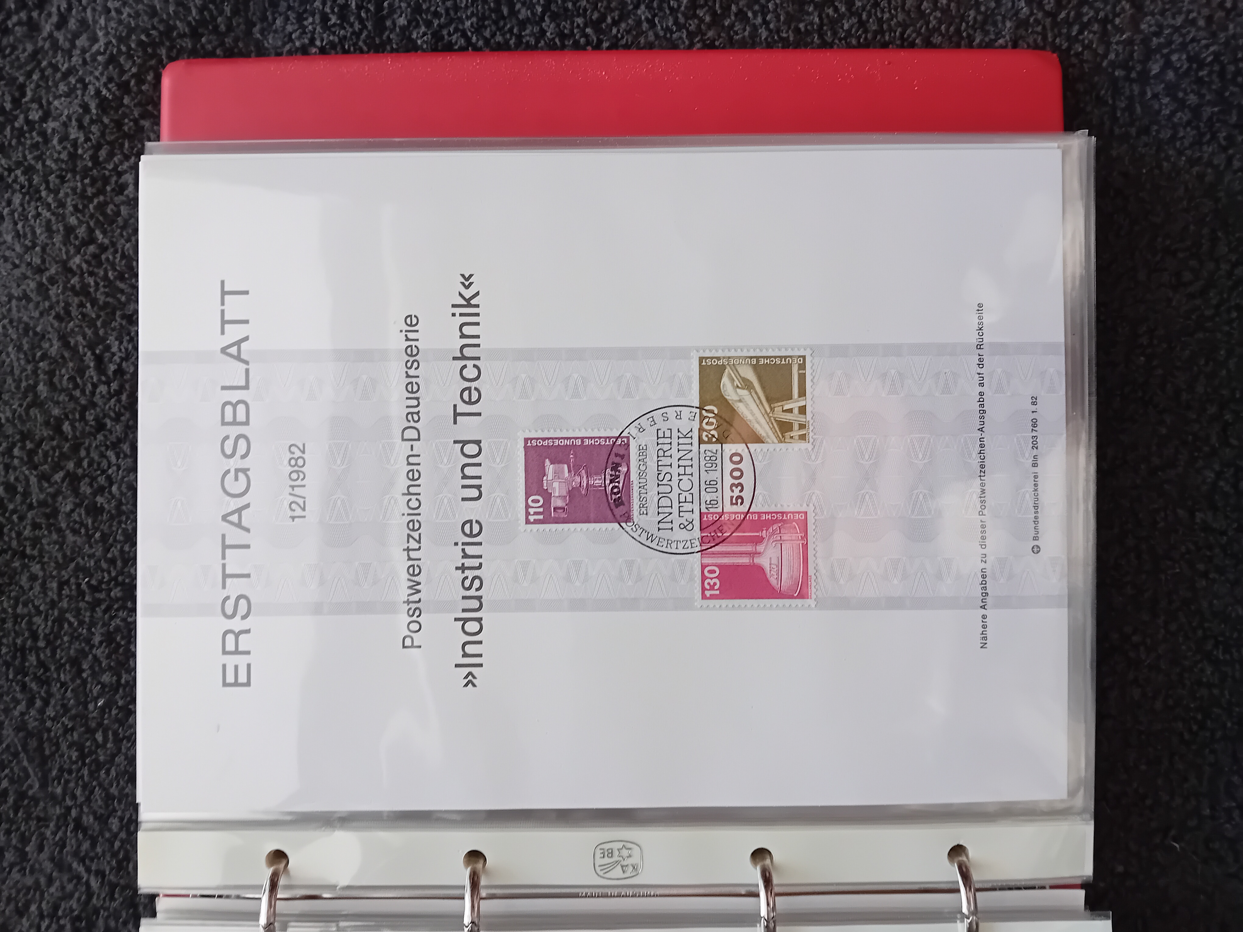 Ersttagsblatt 1981 - 1983 CTO in album