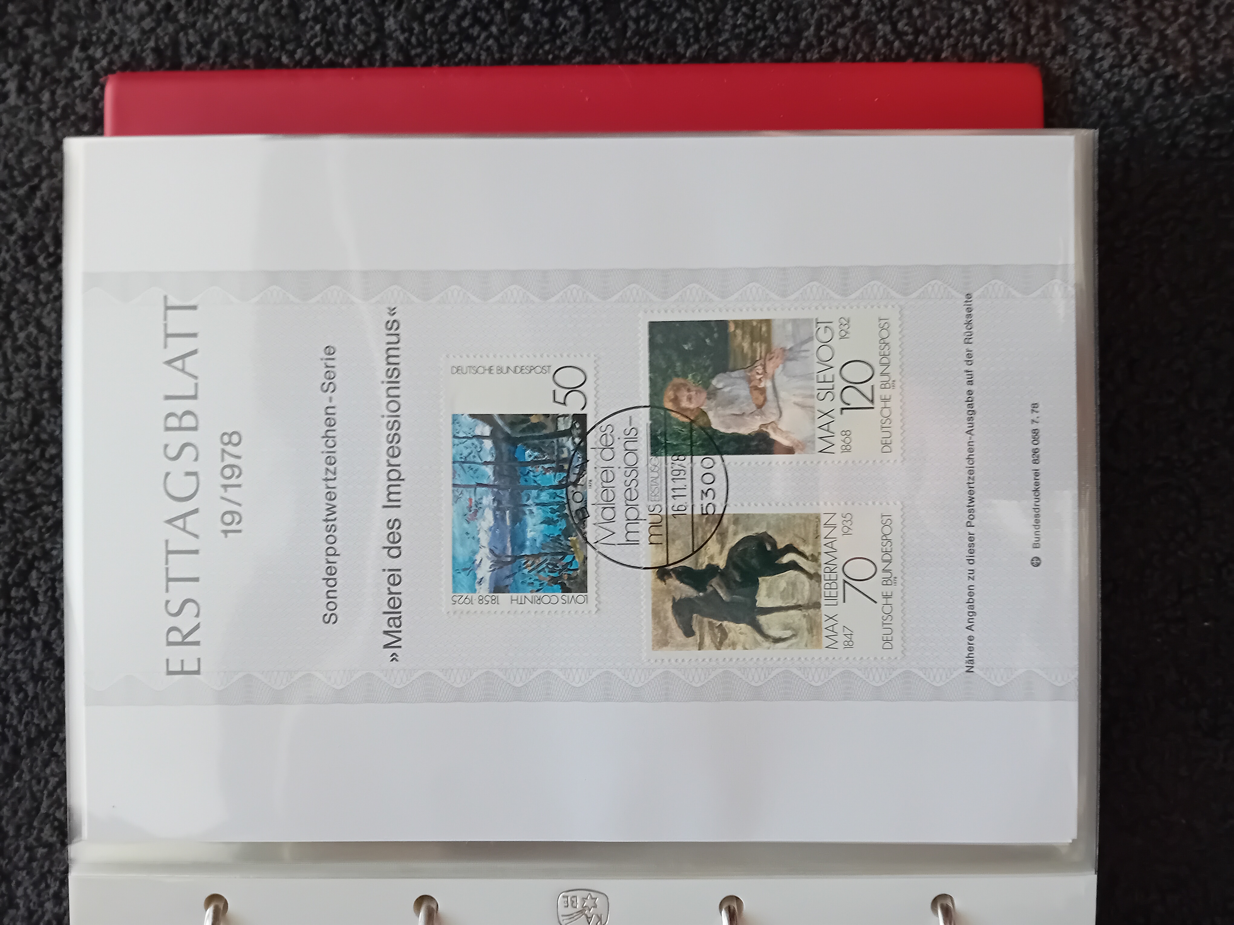 Ersttagsblatt 1978 - 1980 CTO in album