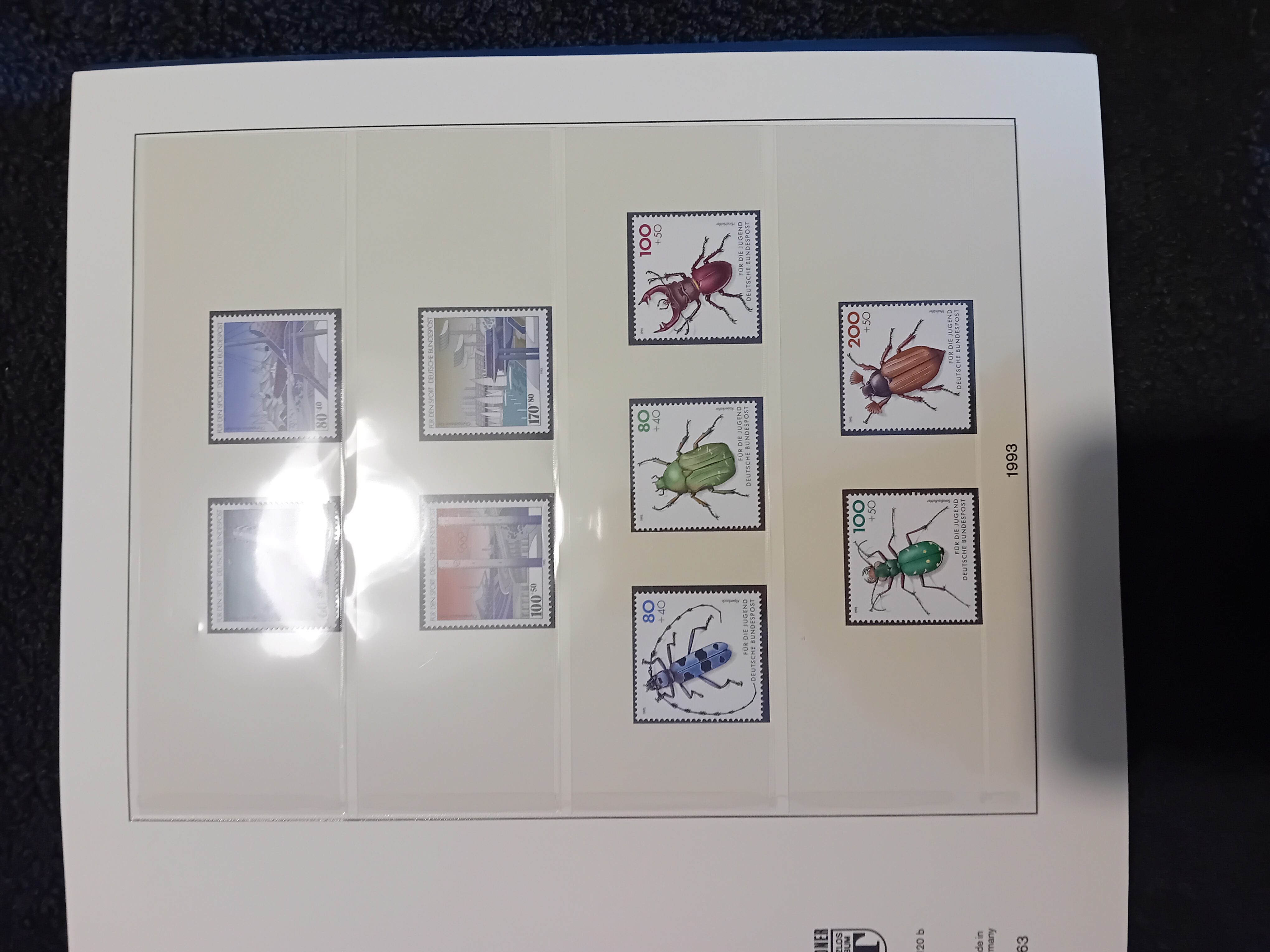 Germany 1993 to 1997 MNH stamps in Lindner album 42 pages approx. 85% complete