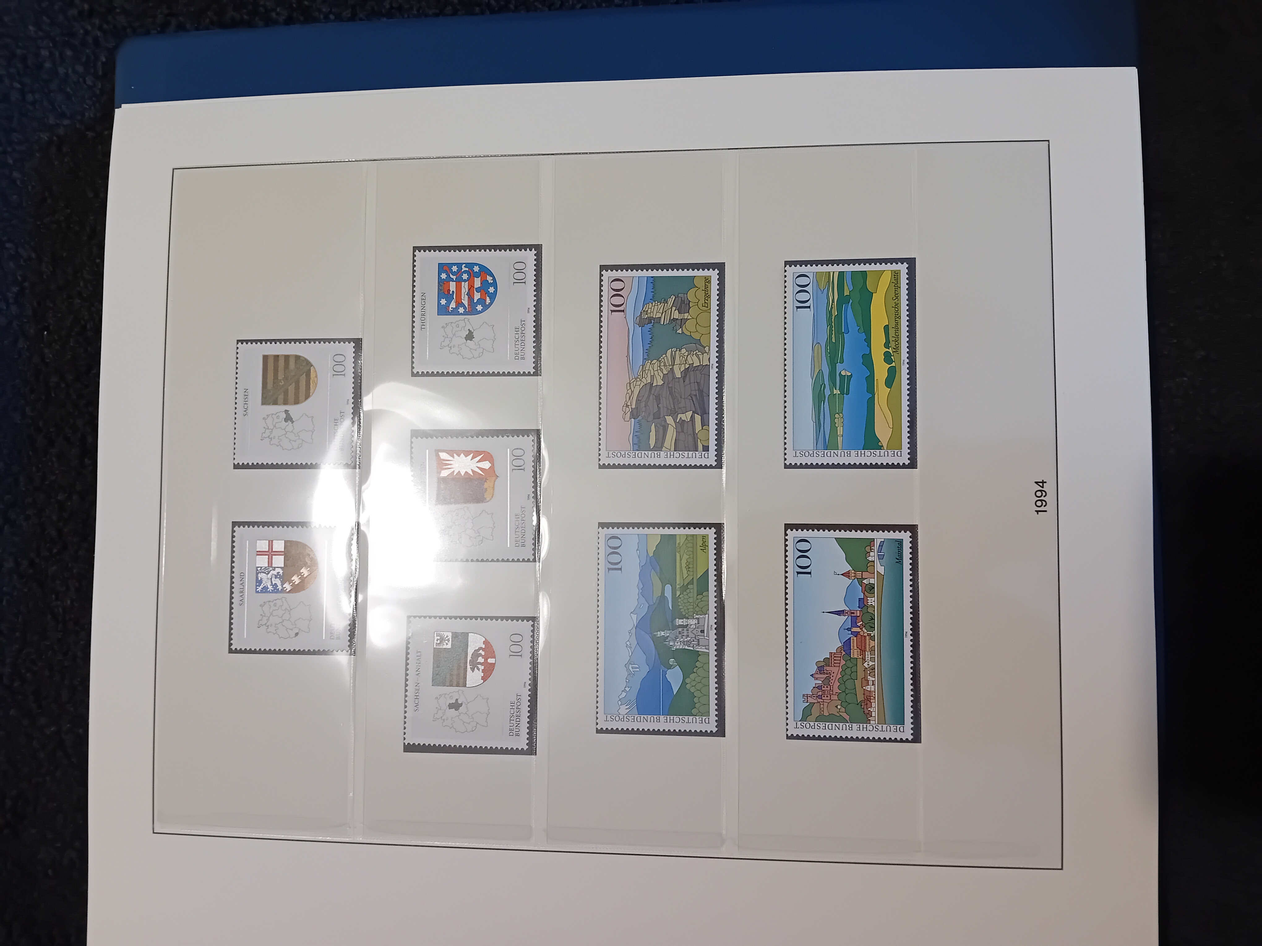 Germany 1993 to 1997 MNH stamps in Lindner album 42 pages approx. 85% complete