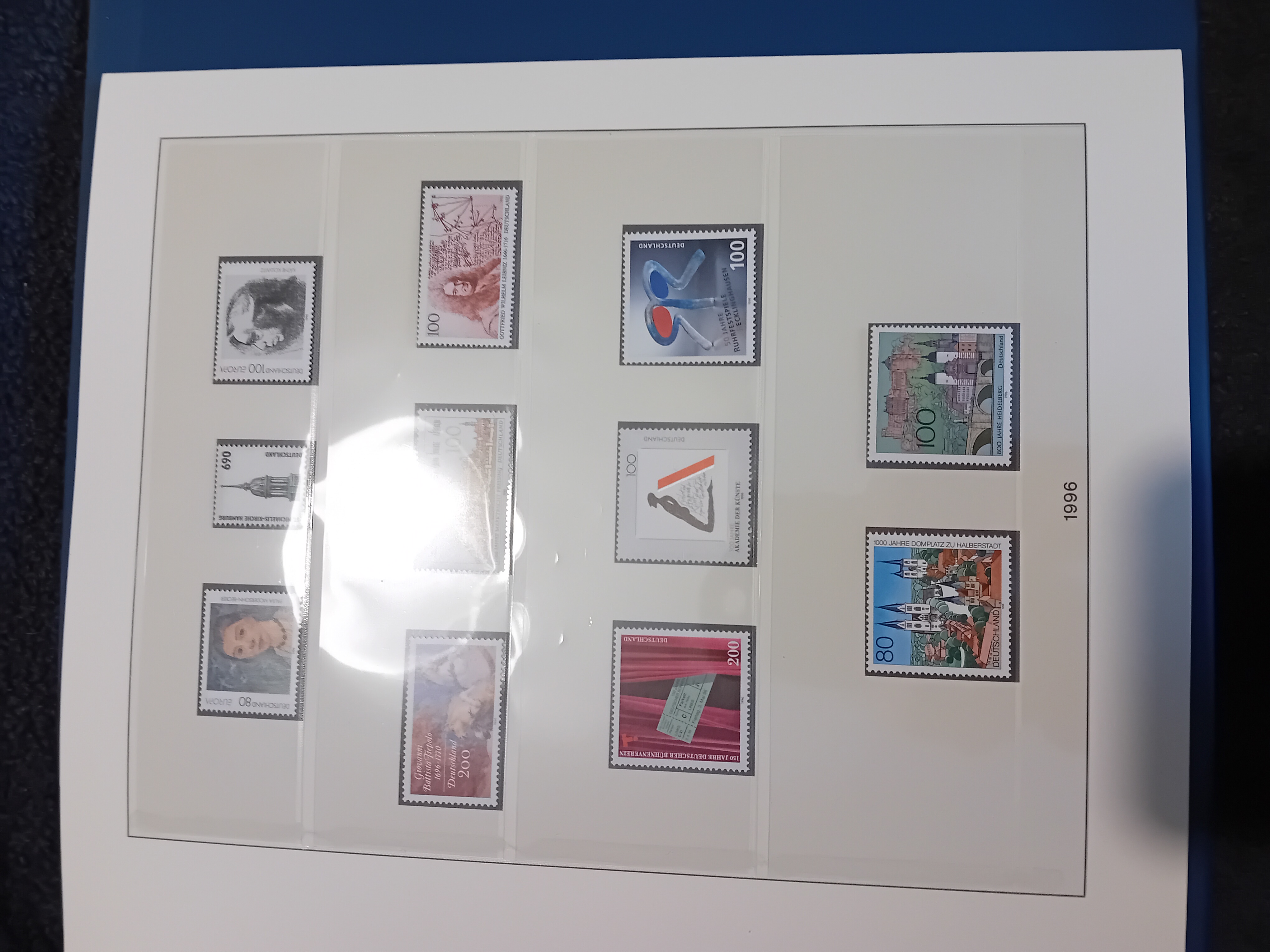 Germany 1993 to 1997 MNH stamps in Lindner album 42 pages approx. 85% complete