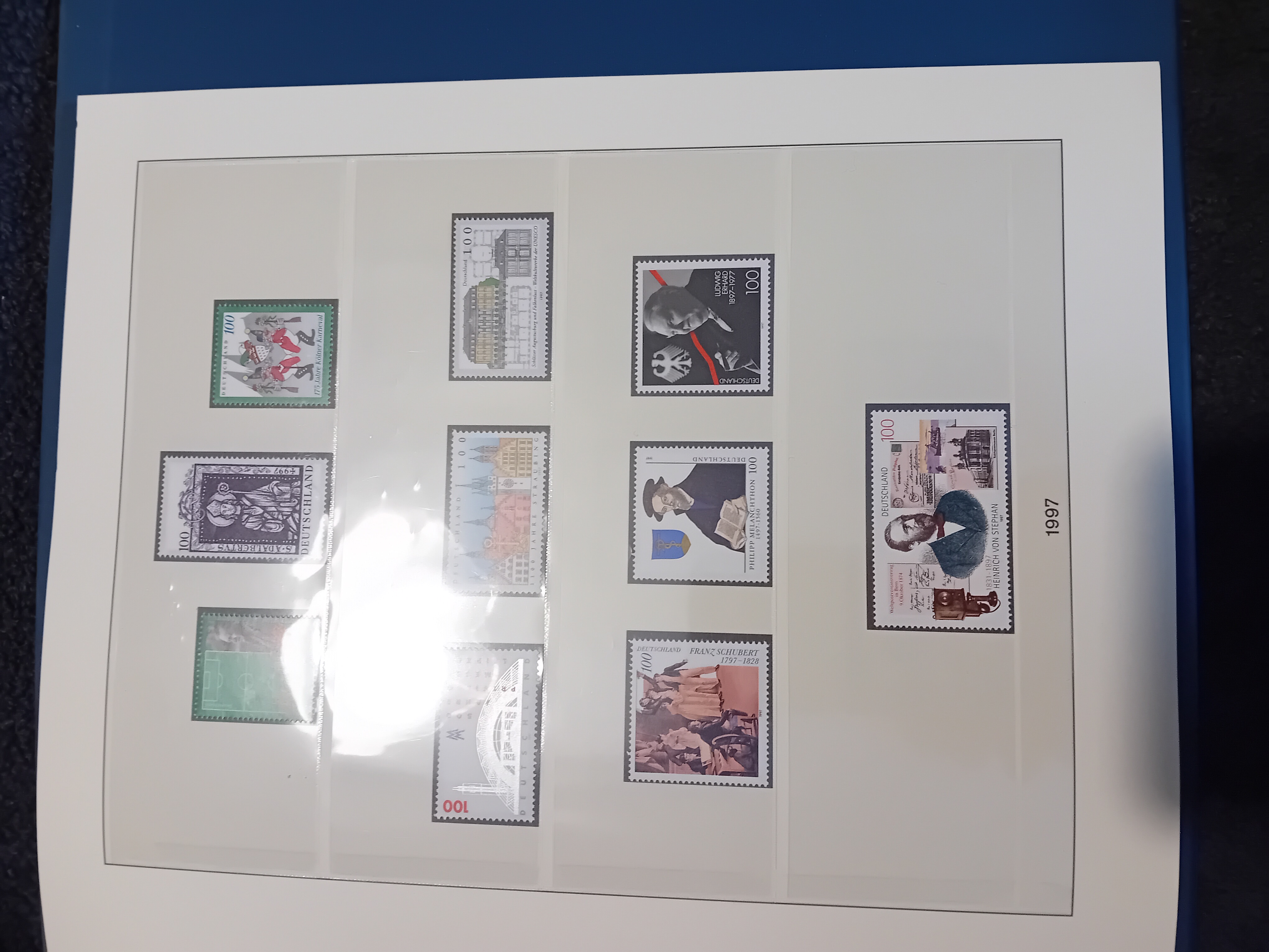 Germany 1993 to 1997 MNH stamps in Lindner album 42 pages approx. 85% complete