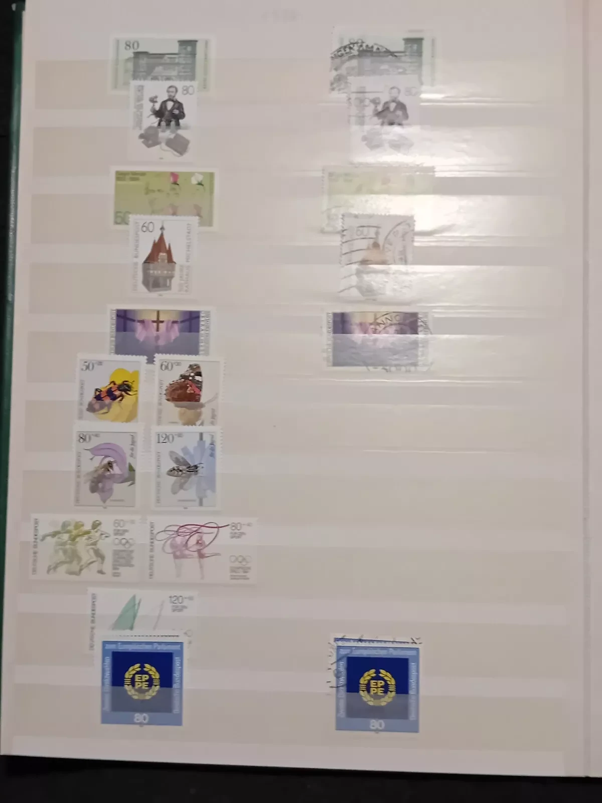 W Germany MNH & used stamps in album last 3 sides empty