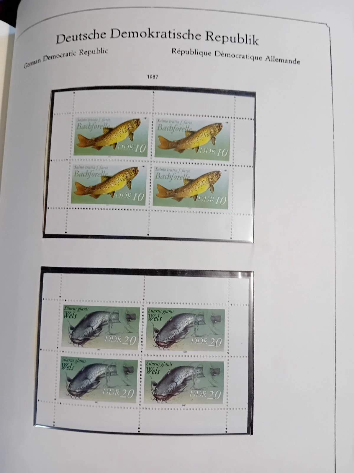 E Germany DDR 1984-1988 MNH Stamps in album appears. 100% complete