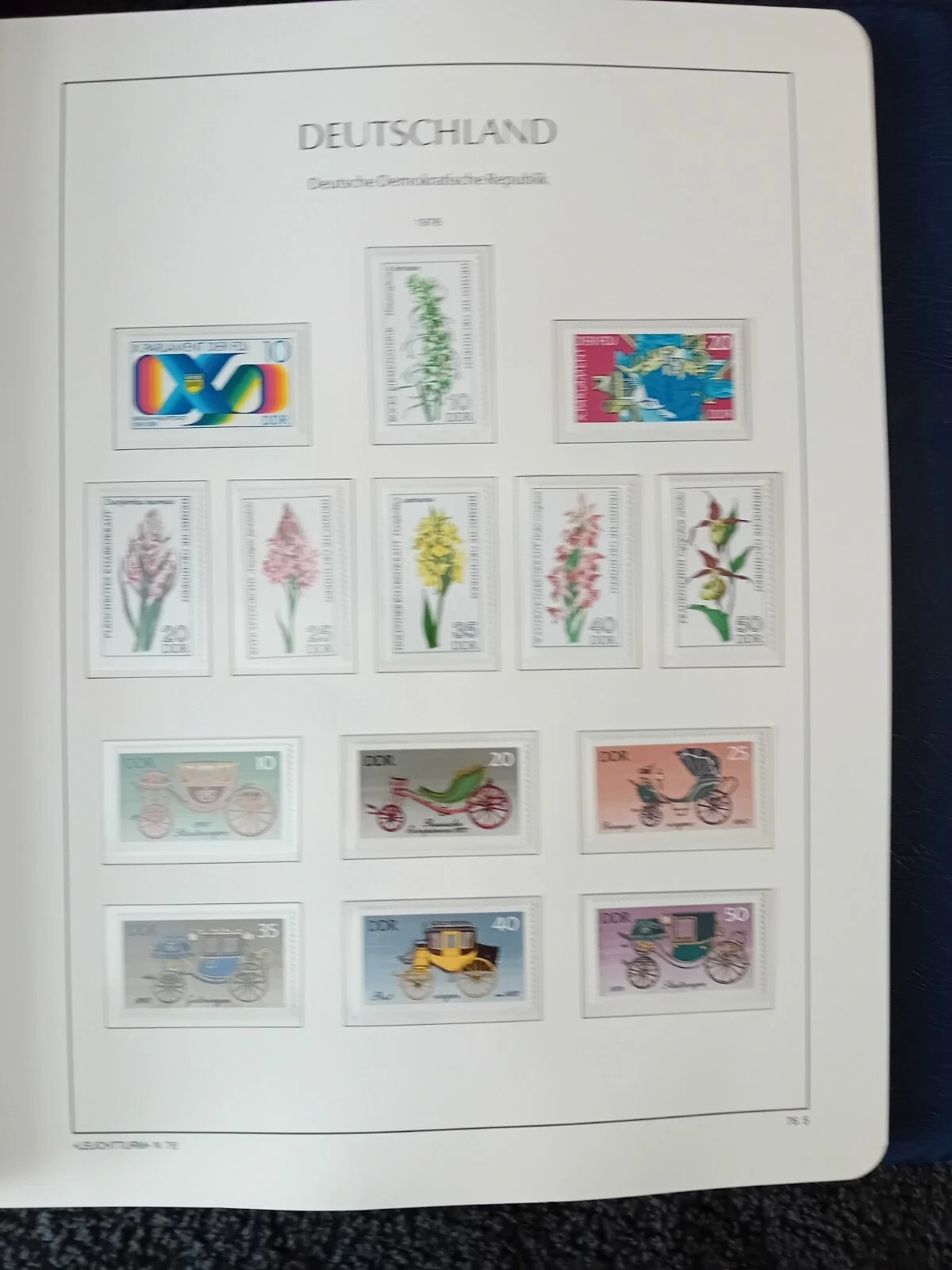 W Germany DDR 1971-1980 MNH stamps in album approx. 100% complete - VERY NICE !