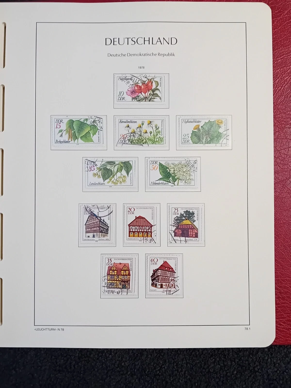 E Germany DDR 1974-1990 USED stamps in album appears 99% complete