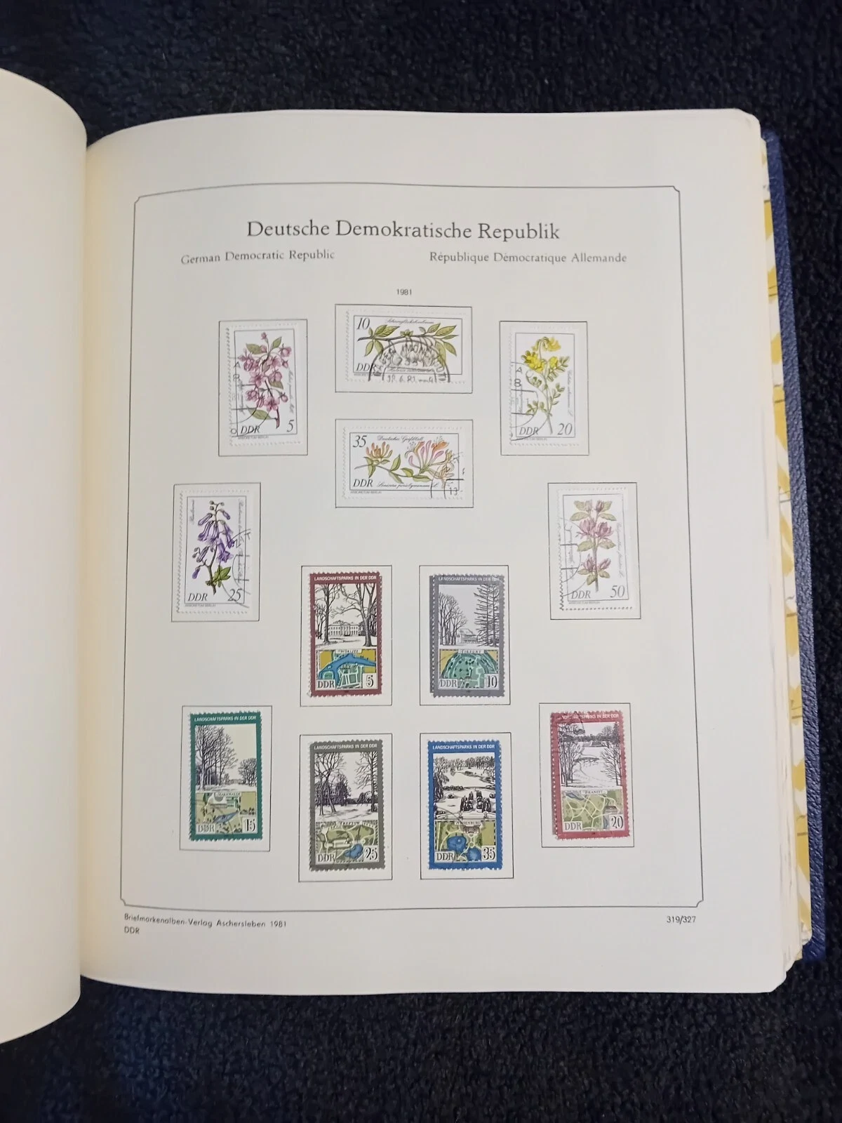 E Germany DDR stamps 1976-1985 Used & CTO in ABRIA album - NICE !