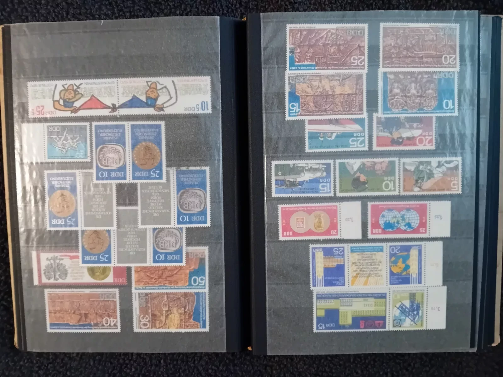 2 E Germany DDR MNH stamp smaller albums