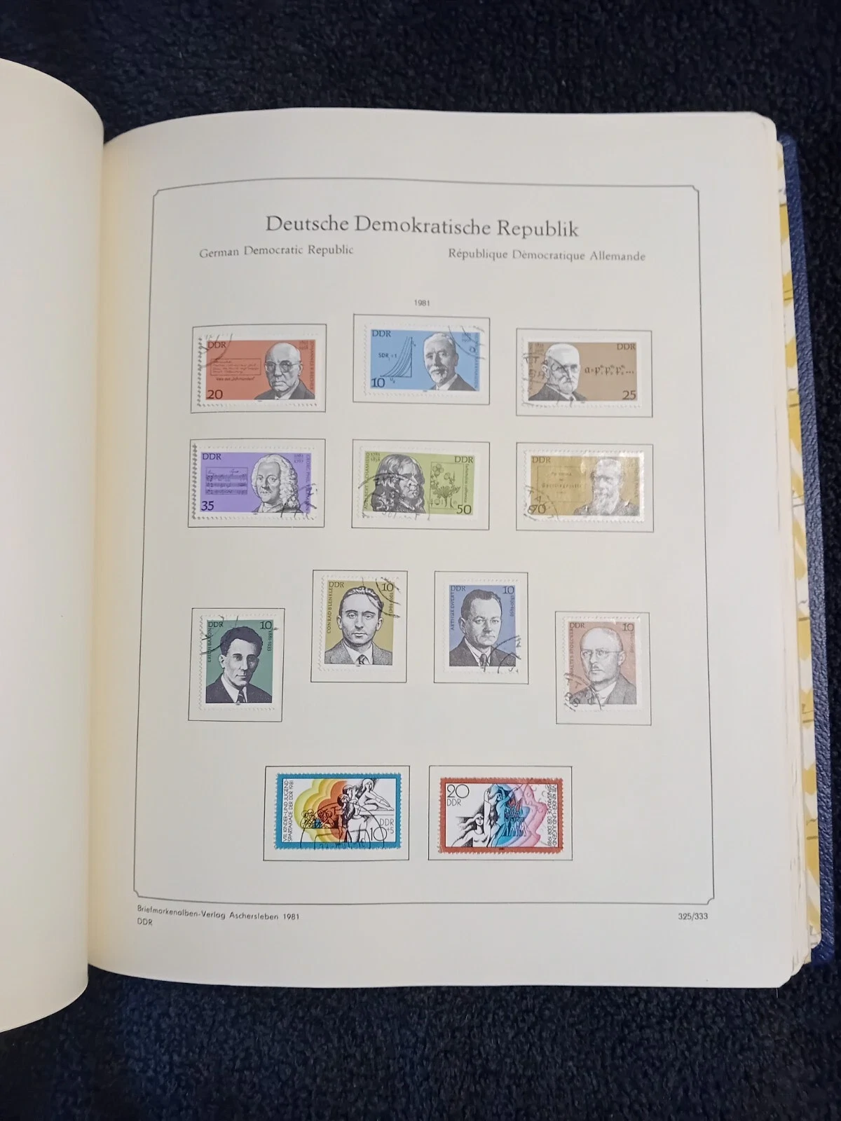 E Germany DDR stamps 1976-1985 Used & CTO in ABRIA album - NICE !