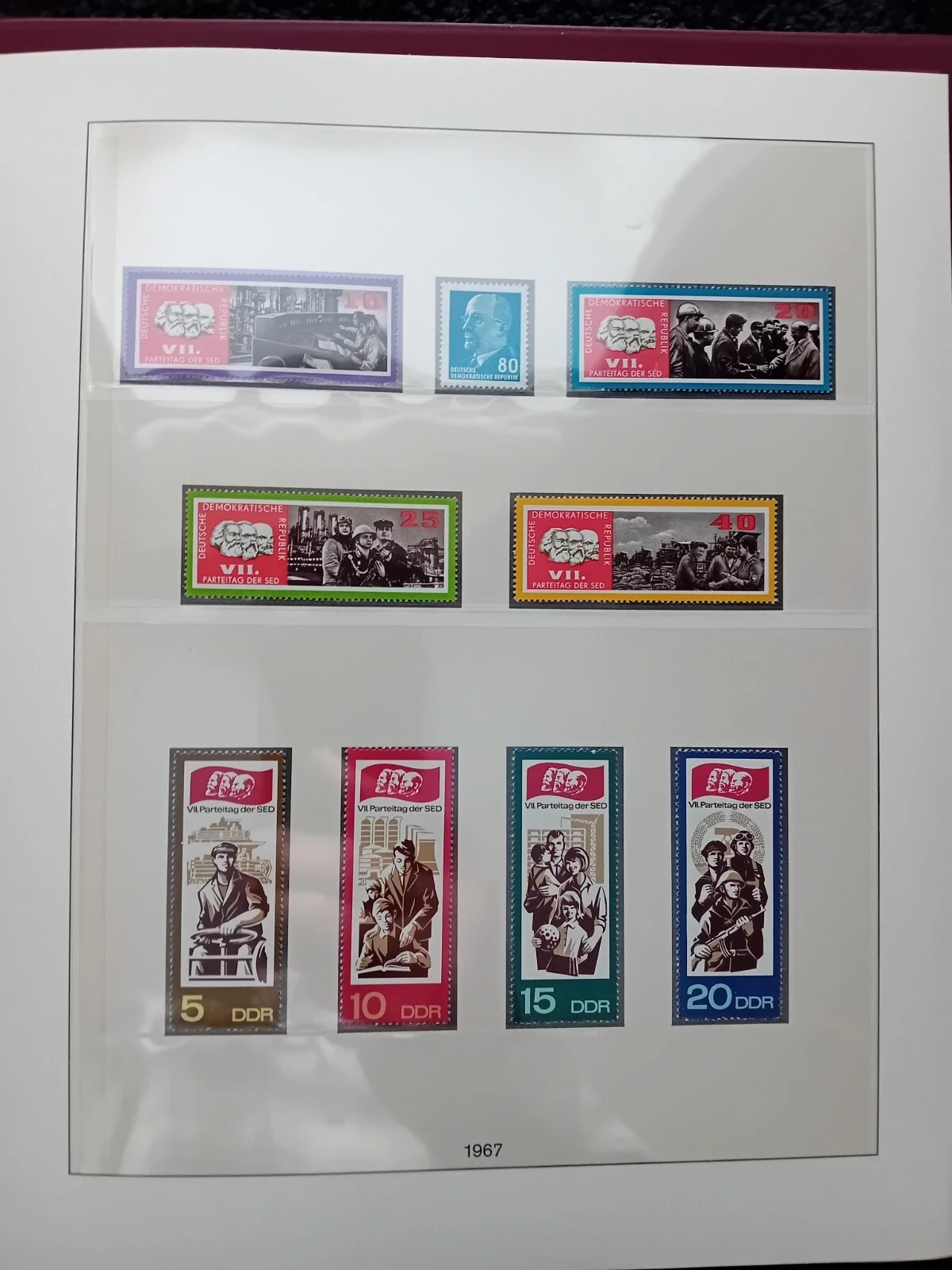 Germany DDR 1962-1967 MNH stamps in album appears 100% complete
