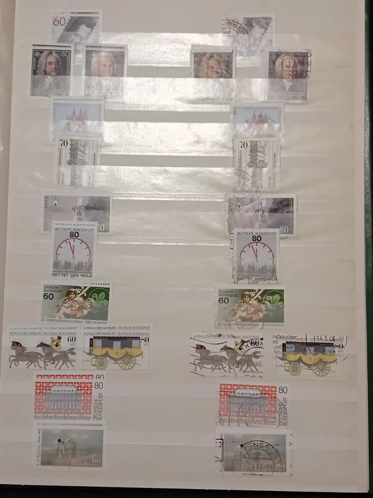 W Germany MNH & used stamps in album last 3 sides empty