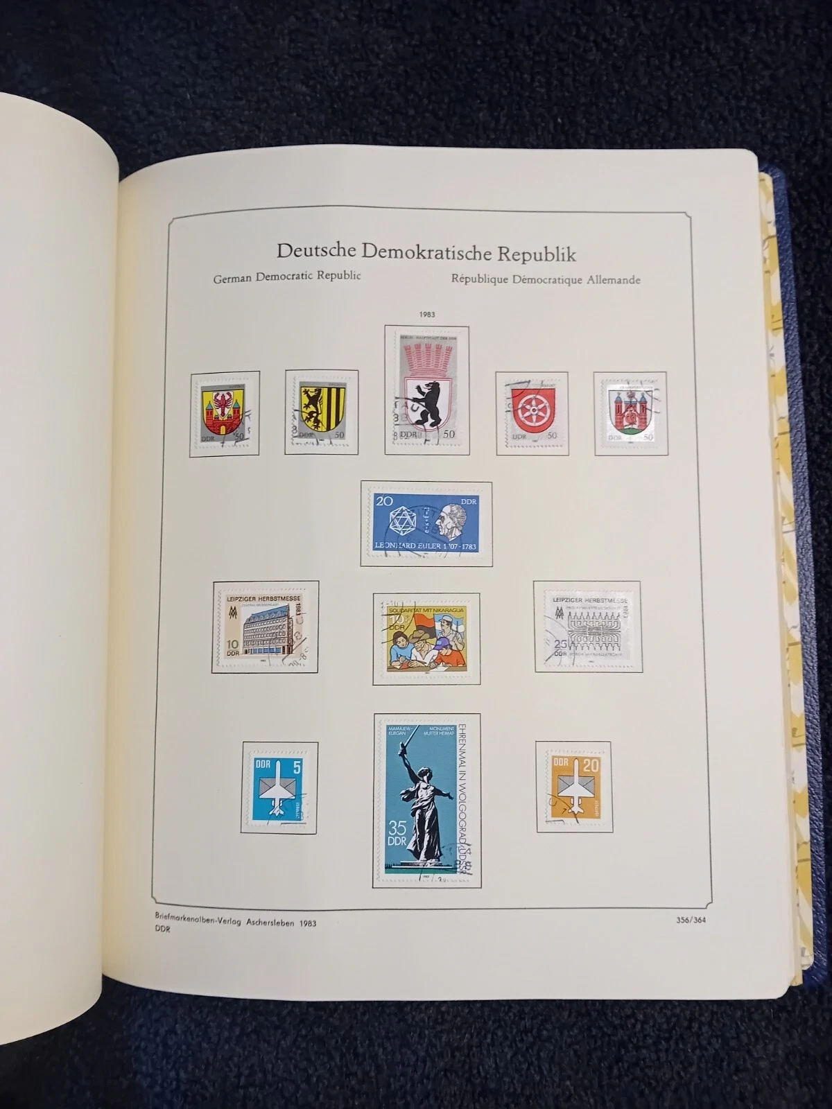 E Germany DDR stamps 1976-1985 Used & CTO in ABRIA album - NICE !