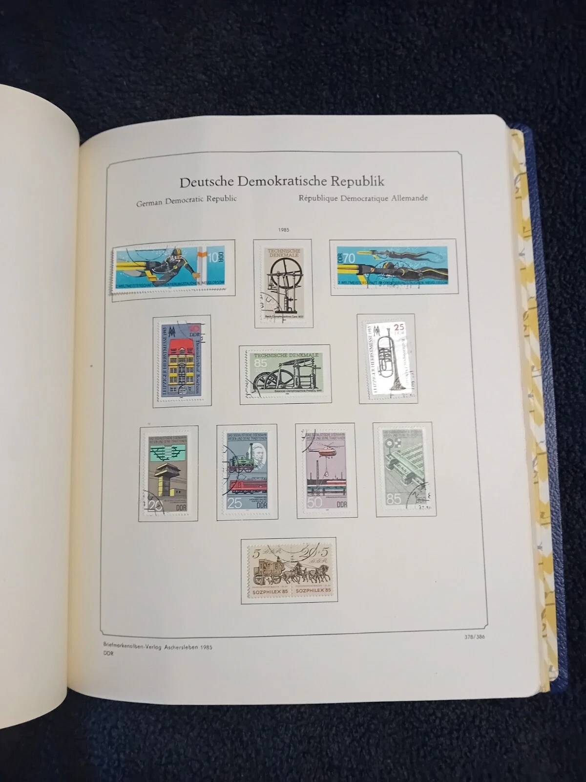 E Germany DDR stamps 1976-1985 Used & CTO in ABRIA album - NICE !