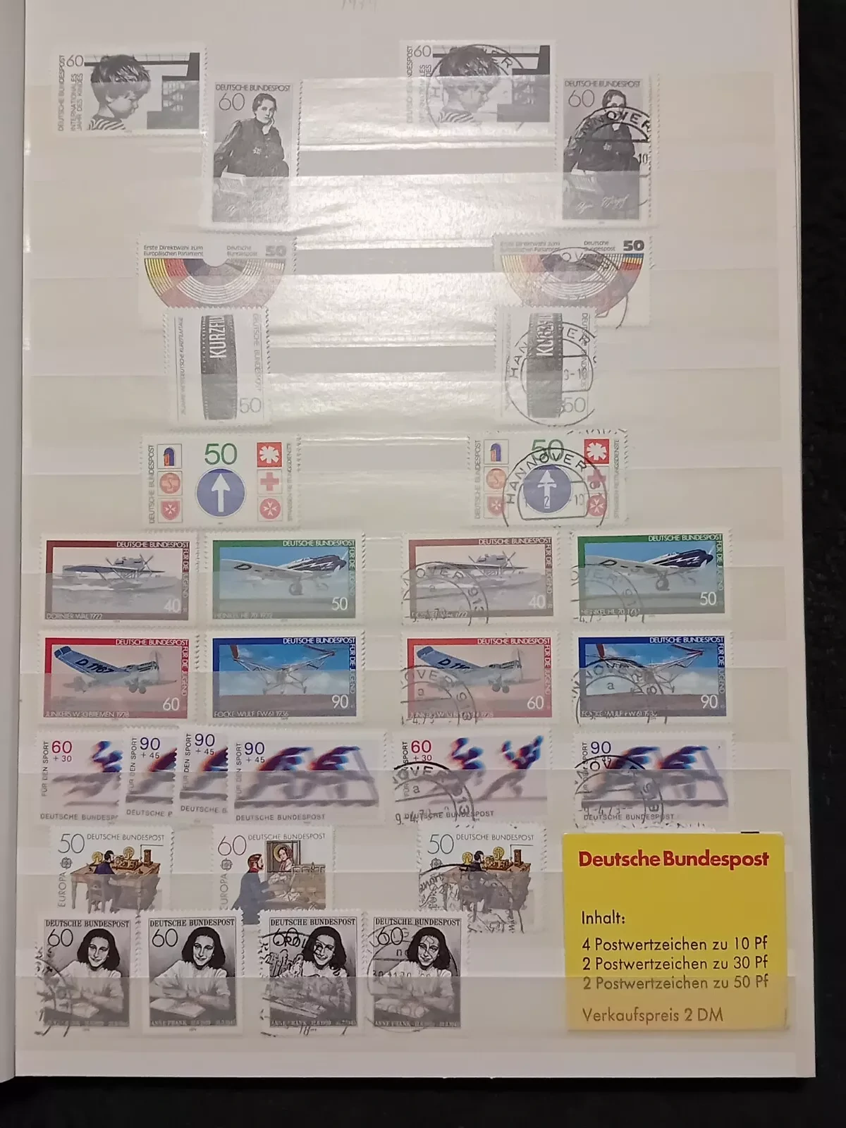 W Germany MNH & used stamps in album last 3 sides empty
