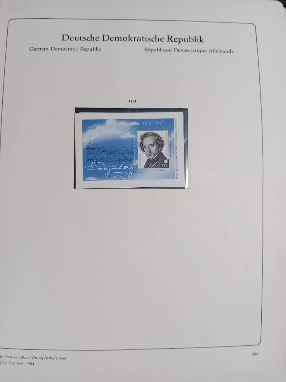 E Germany DDR 1984-1988 MNH Stamps in album appears. 100% complete