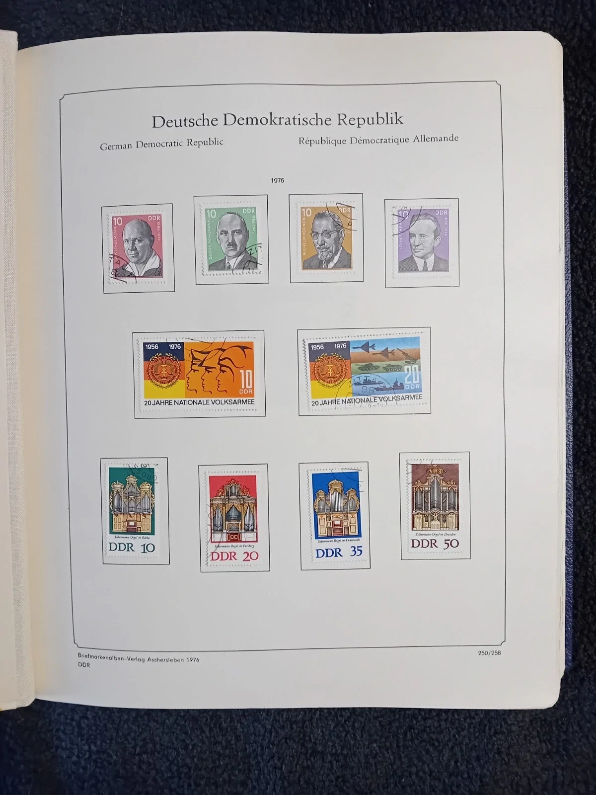 E Germany DDR stamps 1976-1985 Used & CTO in ABRIA album - NICE !