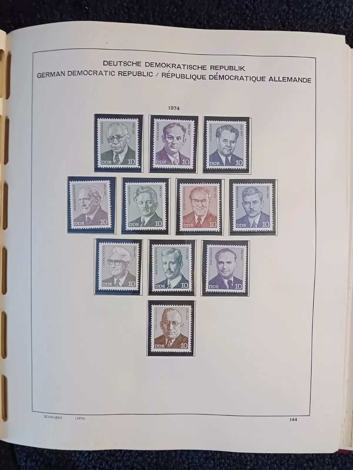 E Germany DDR 1974-79 MNH stamps in album 100% complete 99% are MNH an odd CTO