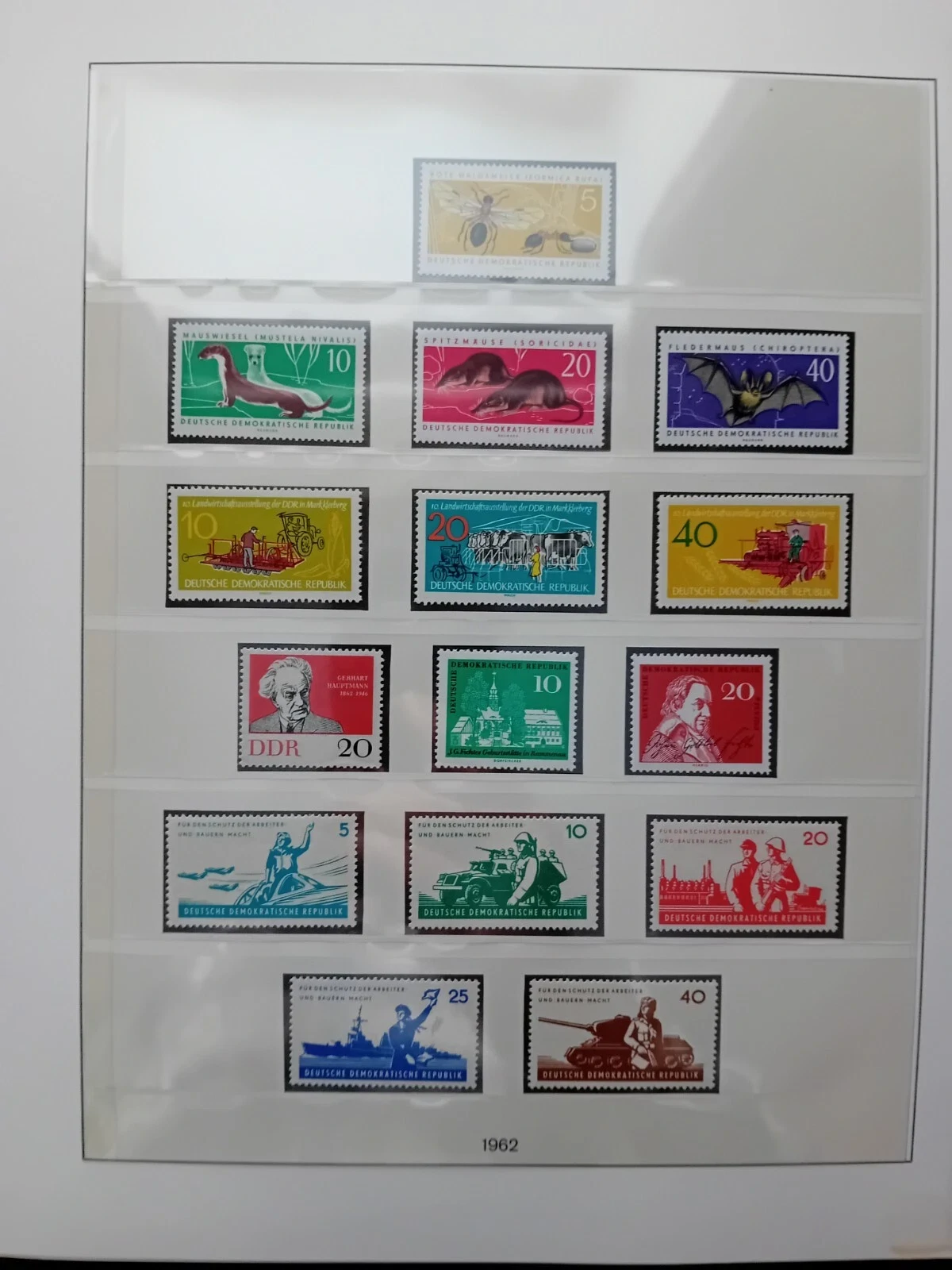 Germany DDR 1962-1967 MNH stamps in album appears 100% complete