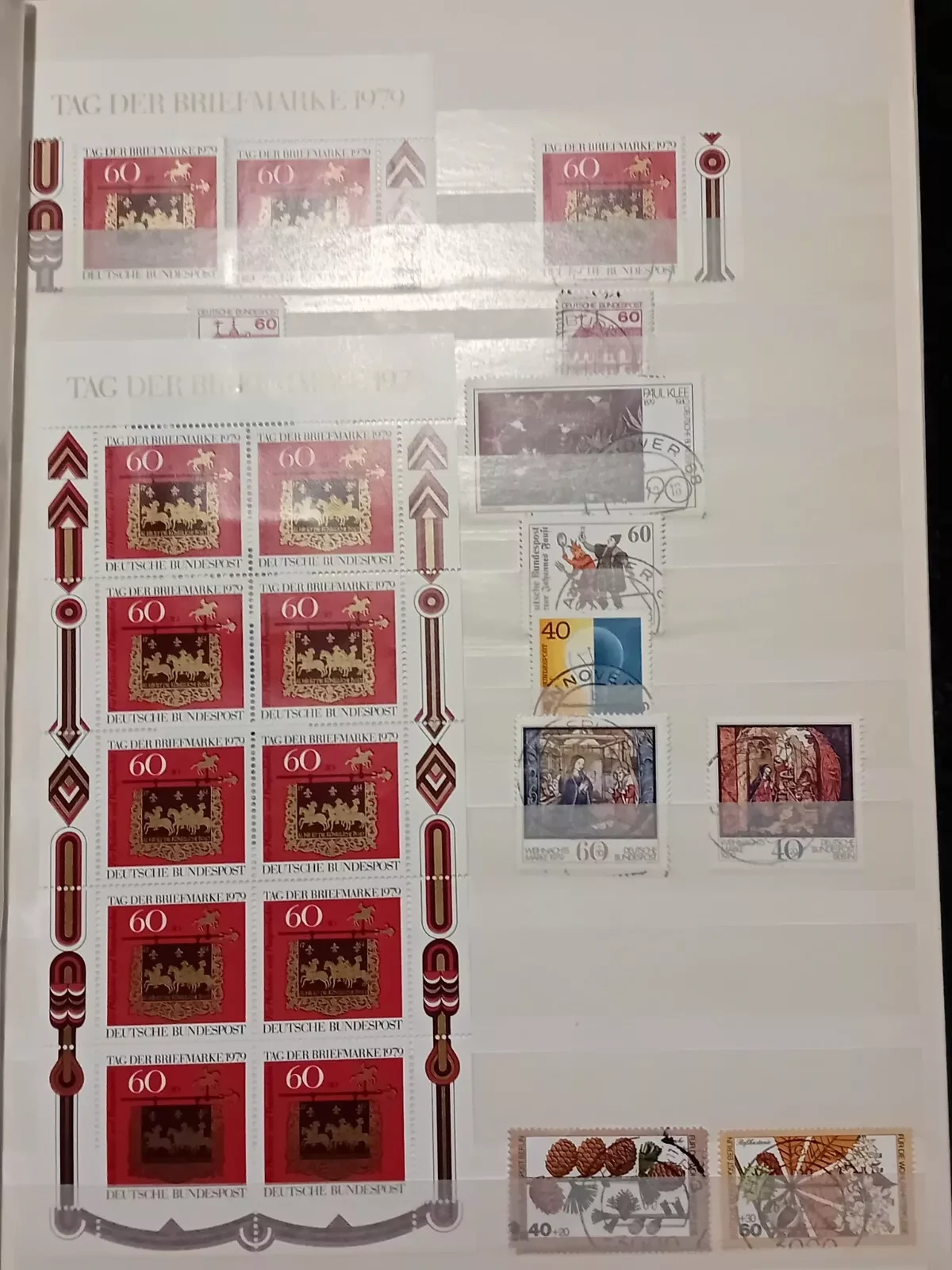 W Germany MNH & used stamps in album last 3 sides empty